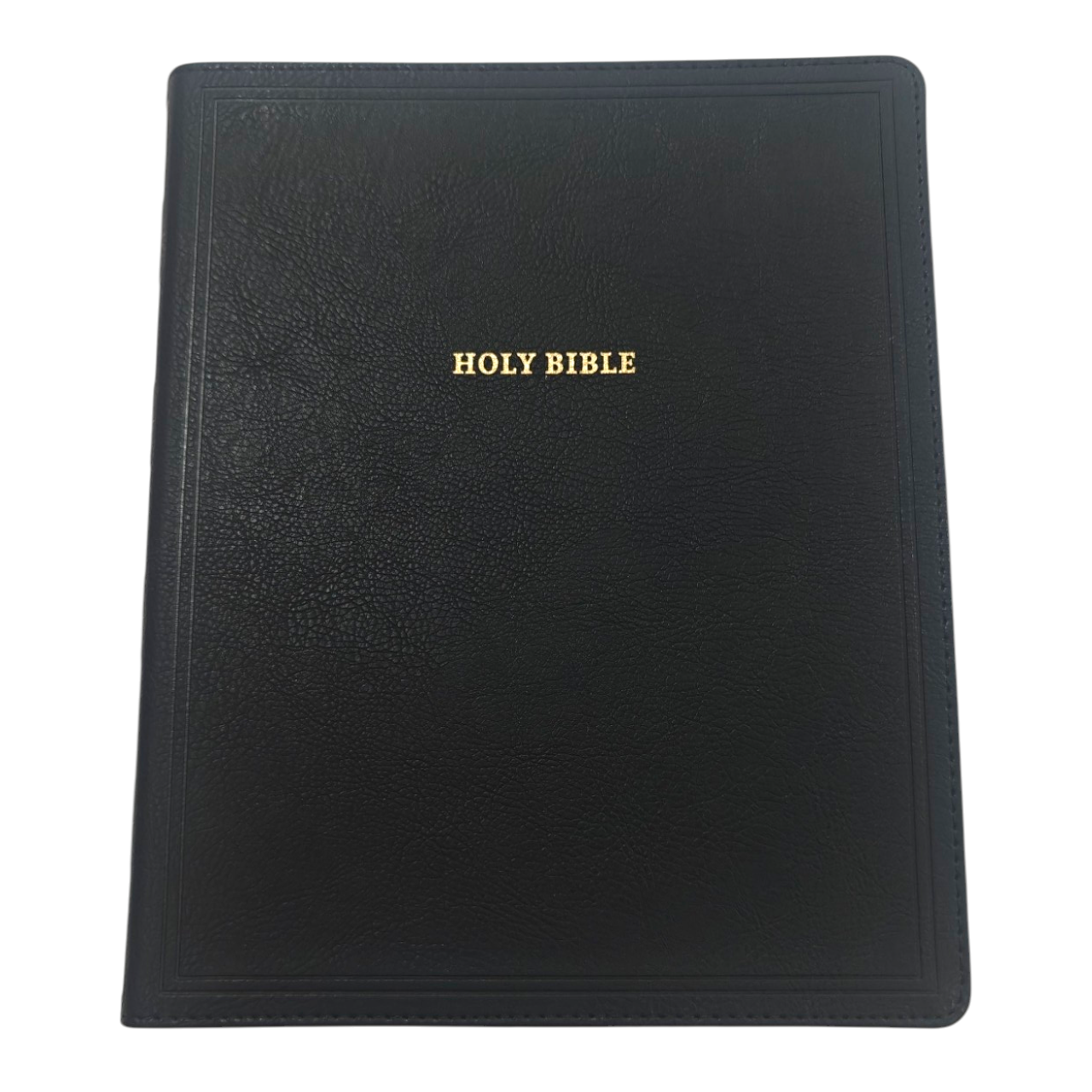 NKJV Wide Margin Reference Bible, Black Calf Split Leather, Red-letter