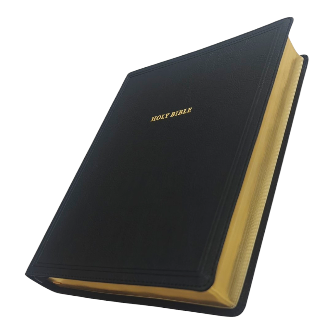 NKJV Wide Margin Reference Bible, Black Calf Split Leather, Red-letter