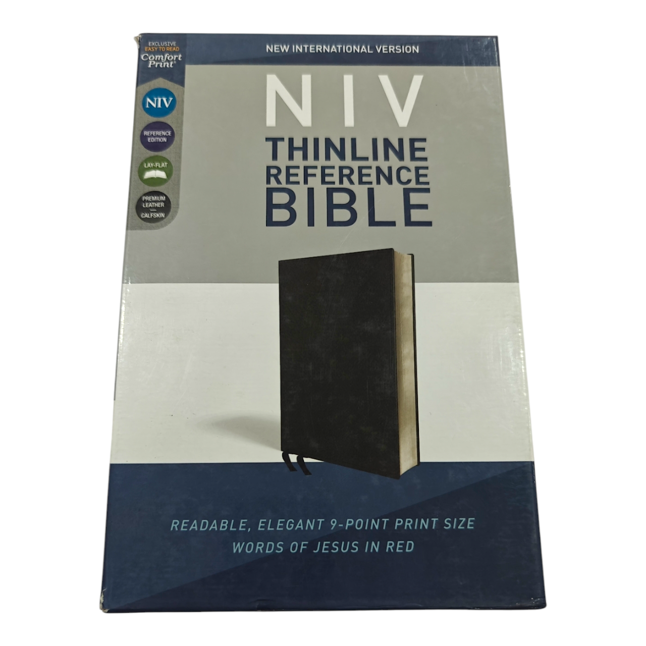 NIV Thinline Reference Bible, Leathersoft, Red Letter, Comfort Print