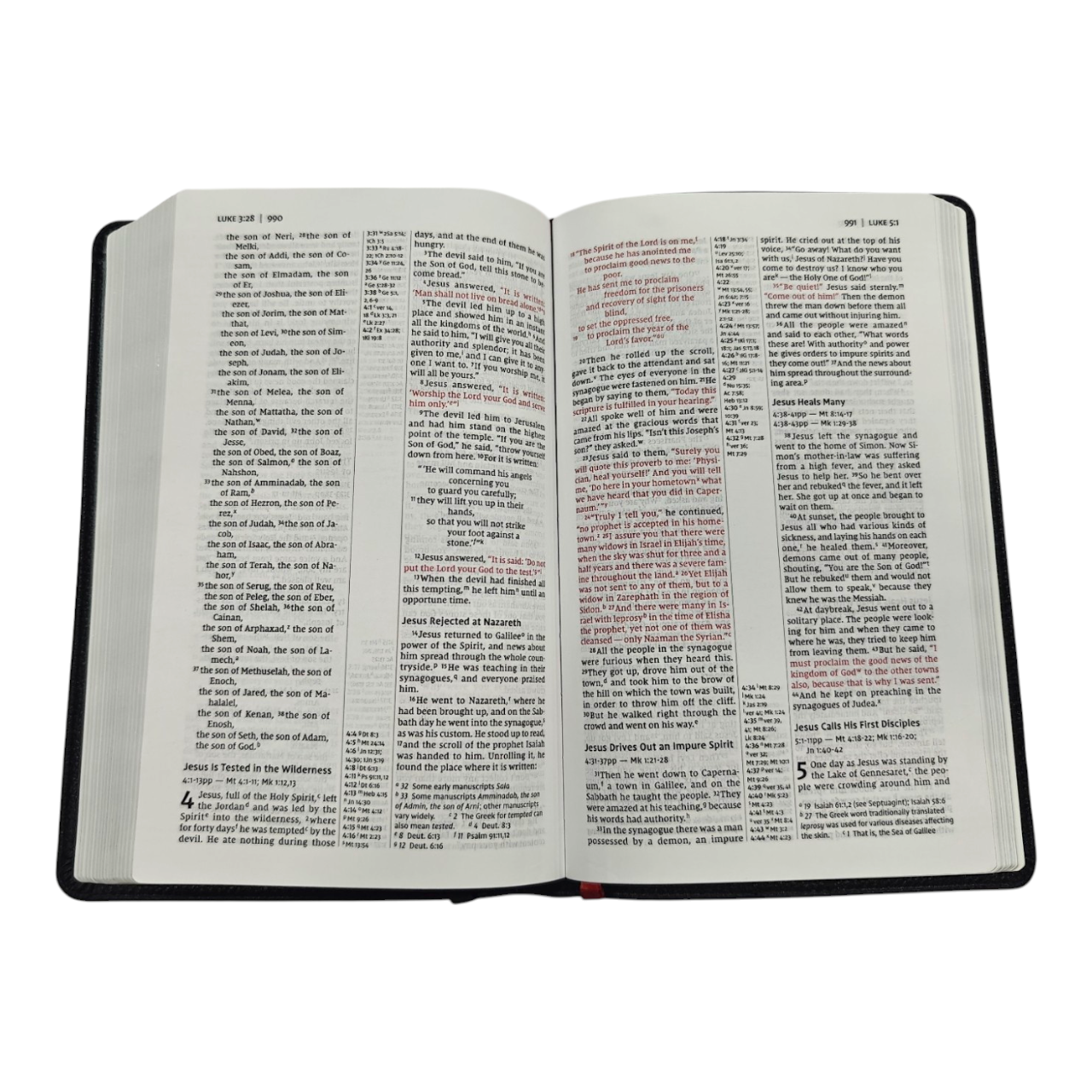 NIV Thinline Reference Bible, Leathersoft, Red Letter, Comfort Print