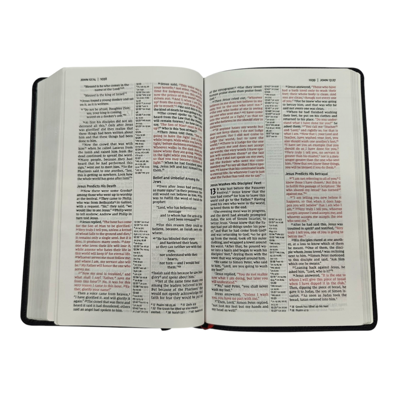 NIV Thinline Reference Bible, Leathersoft, Red Letter, Comfort Print