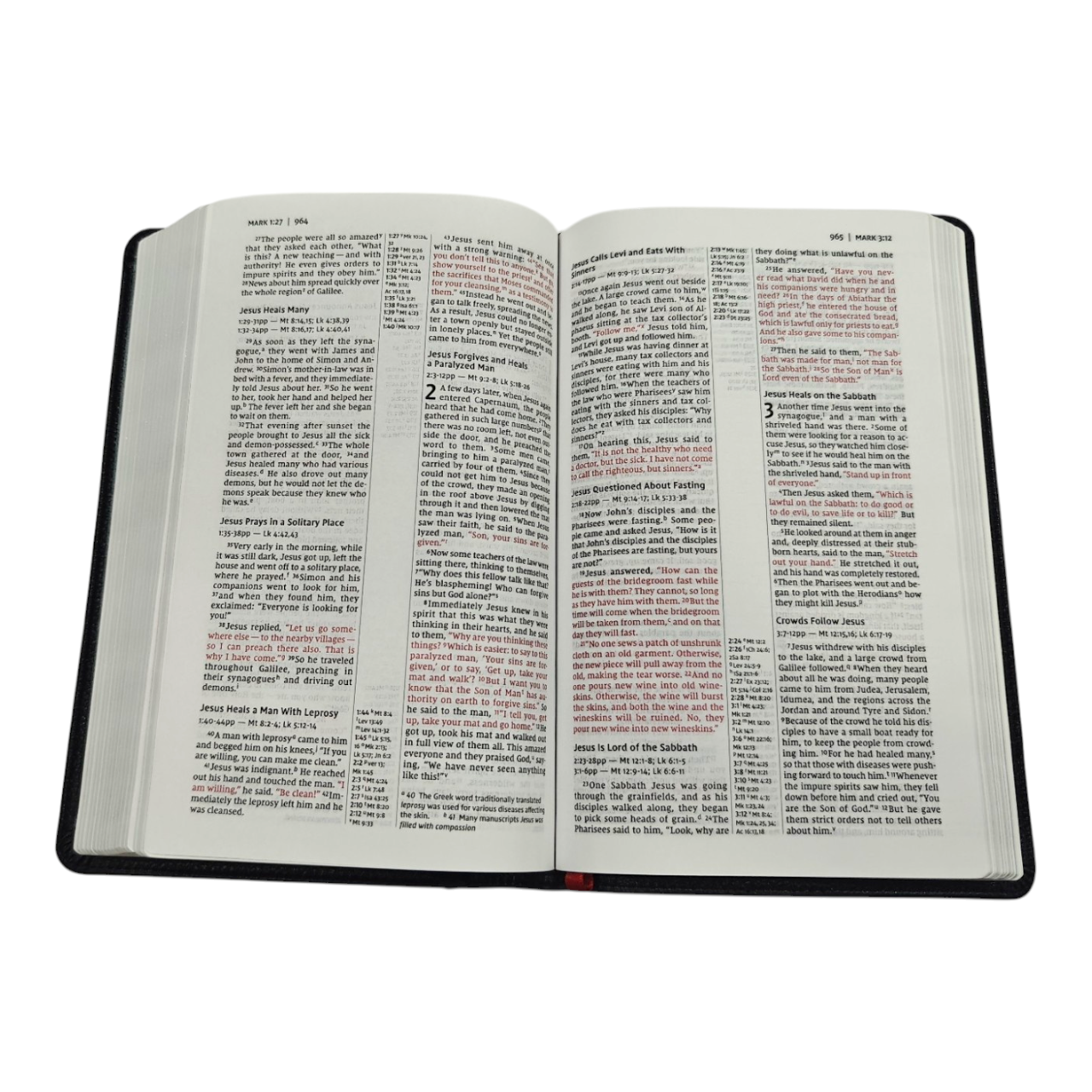 NIV Thinline Reference Bible, Leathersoft, Red Letter, Comfort Print