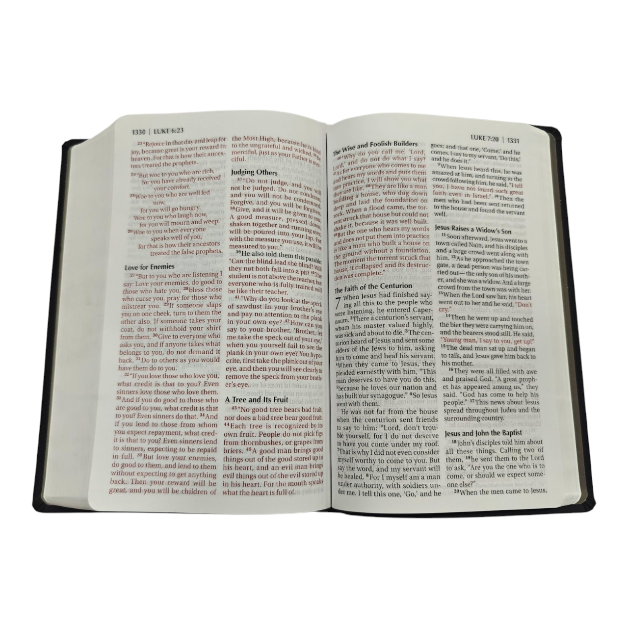 NIV ReadEasy Bible, Large Print, Leathersoft, Red Letter Edition, Complete New International Version with Lay-Flat Cover & 10.5pt Type