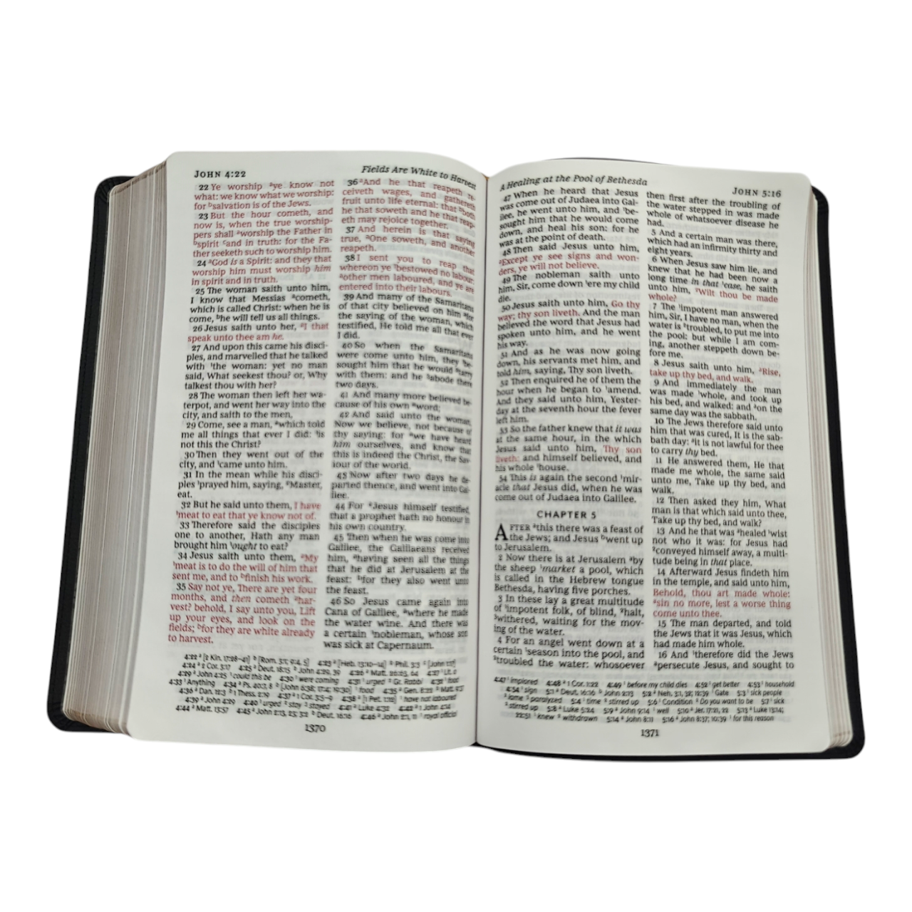 KJV Personal Size Large Print Reference Bible - Vintage Series, Leathersoft, Black, Red Letter, Comfort Print