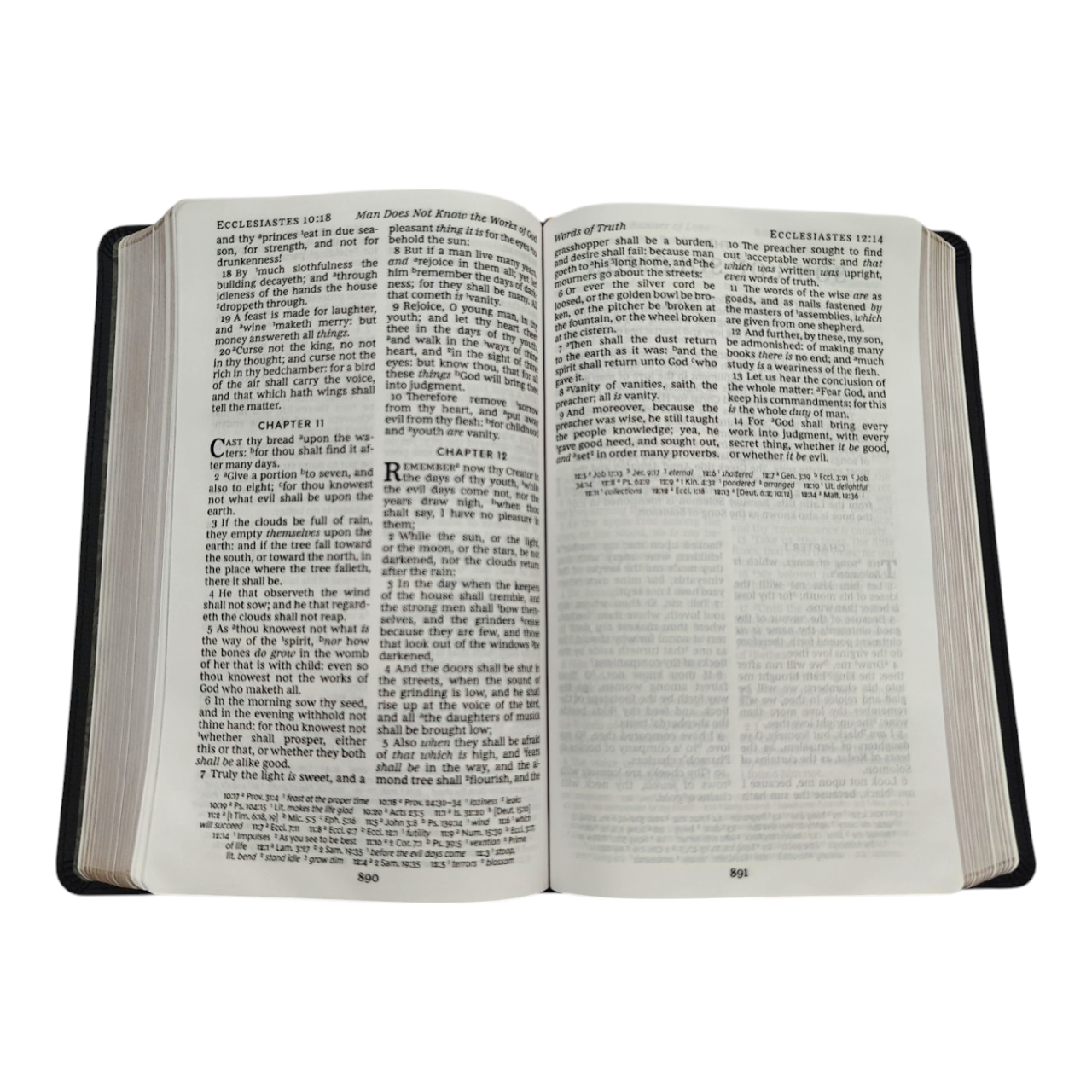 KJV Large Print Personal Size Reference Bible Black LeatherTouch King James Version