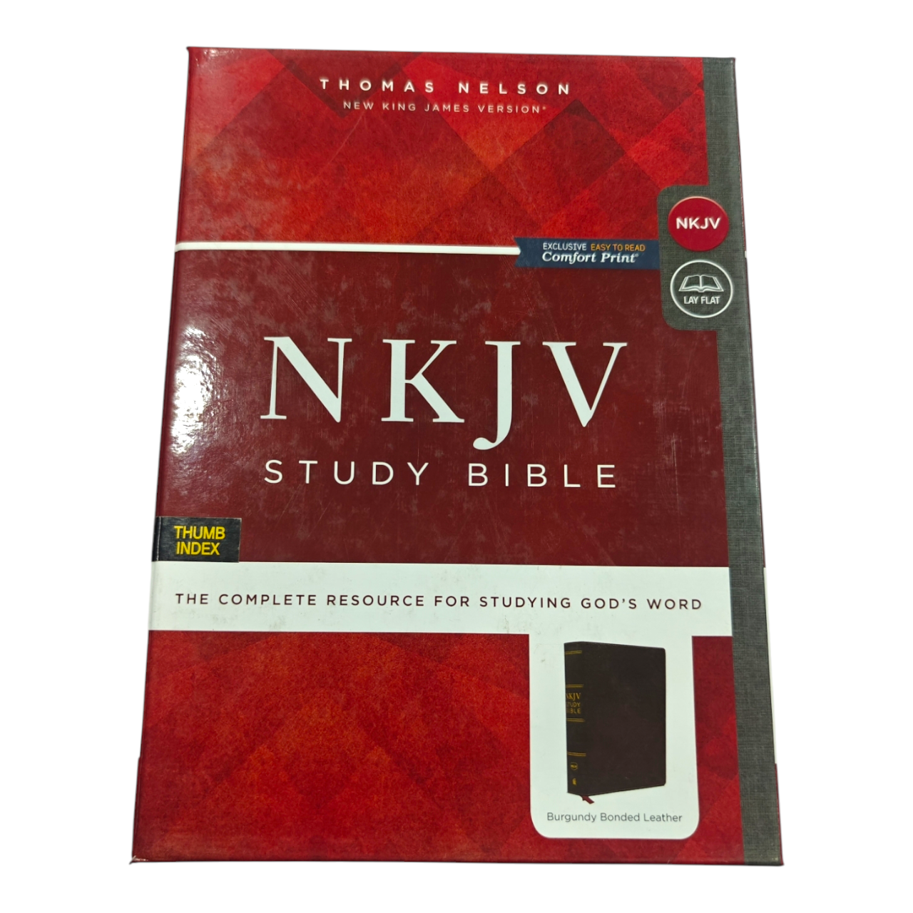 NKJV Study Bible, Leathersoft, Brown, Thumb Indexed, Comfort Print