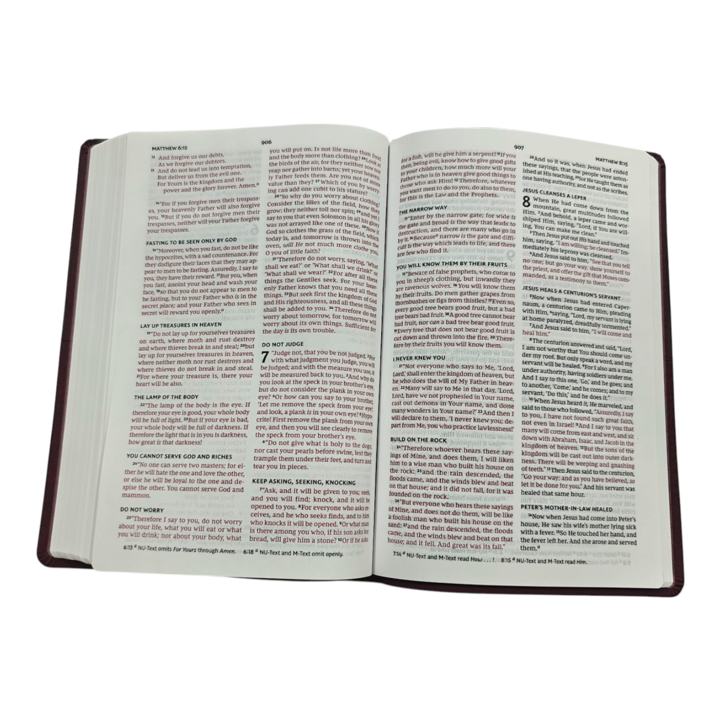 NKJV Value Thinline Bible Large Print Imitation Leather Burgundy Red Letter Edition