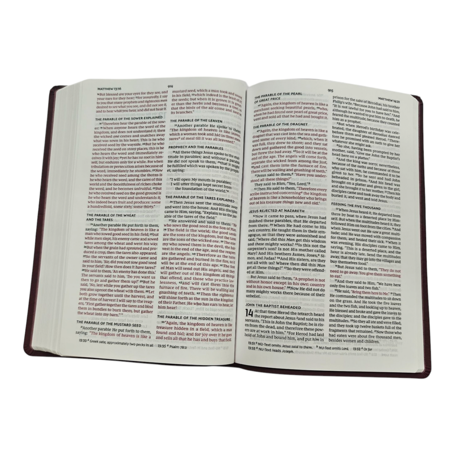 NKJV Value Thinline Bible Large Print Imitation Leather Burgundy Red Letter Edition