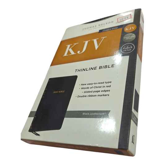 KJV Thinline Bible Black – Slim, Portable Edition (ISBN: 9780718098230)