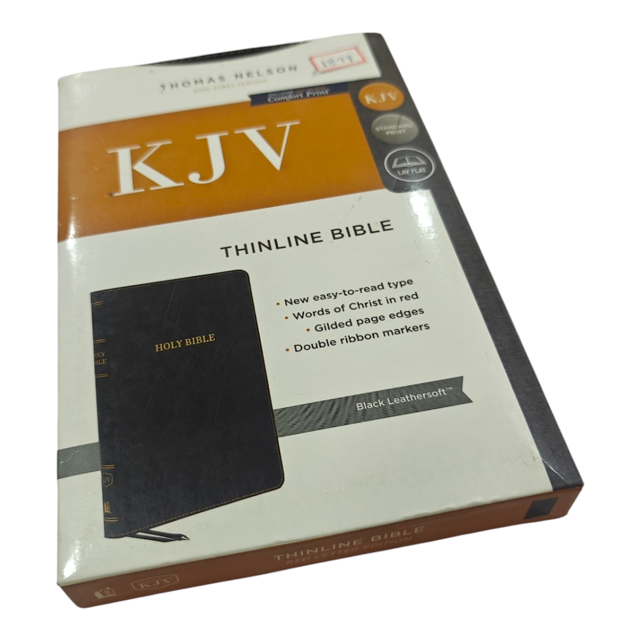 KJV Thinline Reference Bible Bonded Leather Black Red Letter Edition King James Version