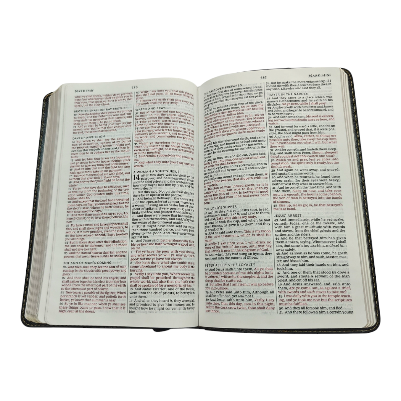 KJV Thinline Reference Bible Bonded Leather Black Red Letter Edition King James Version