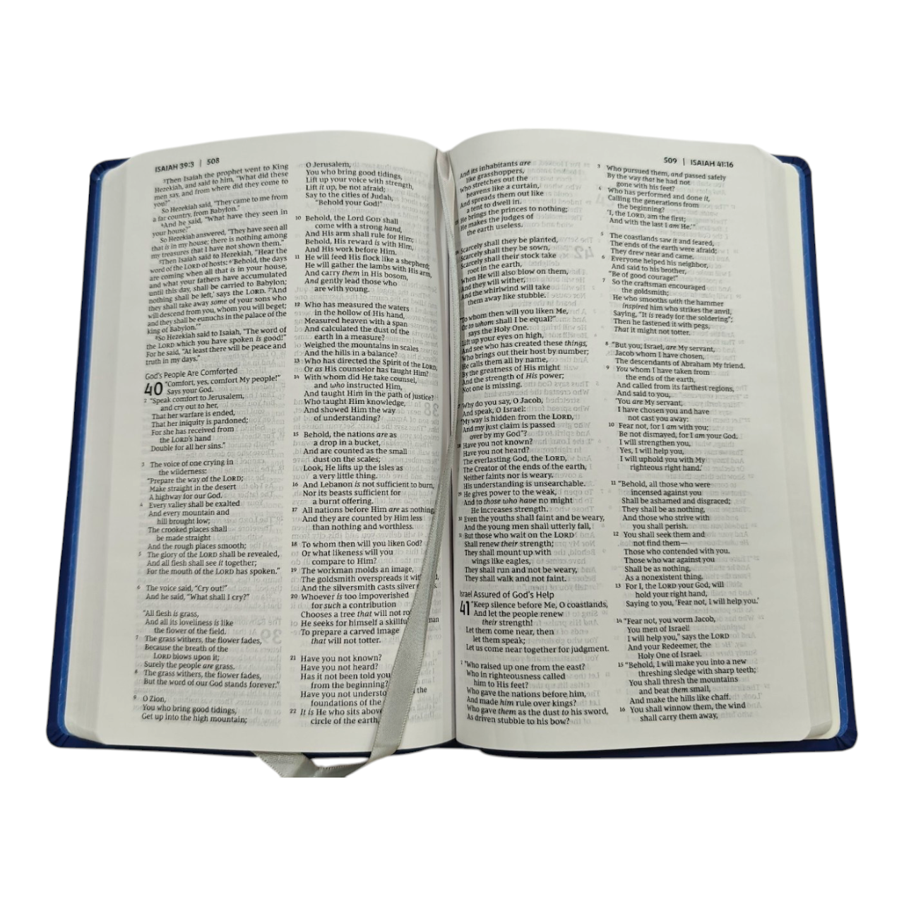 NKJV Holy Bible Value Ultra Thinline Blue Leathersoft Red Letter Comfort Print