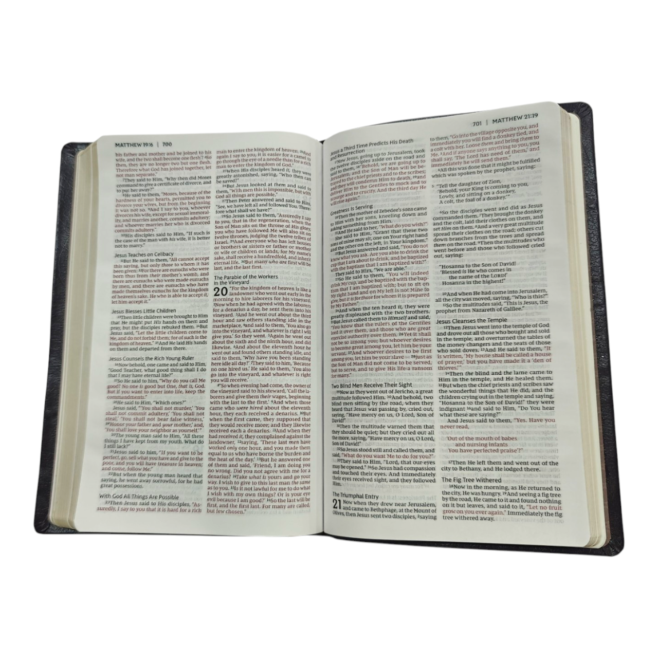 NKJV Holy Bible Value Ultra Thinline Charcoal Leathersoft Red Letter Comfort Print