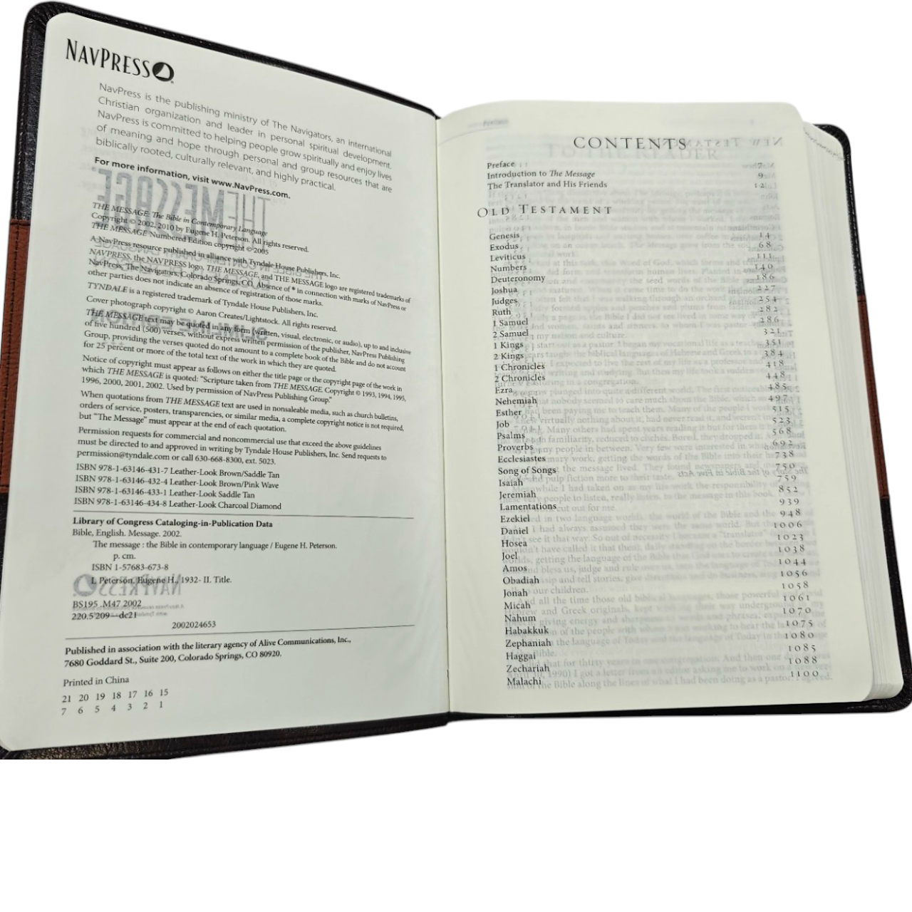 The Message Bible Compact Leathersoft Contemporary Paraphrase