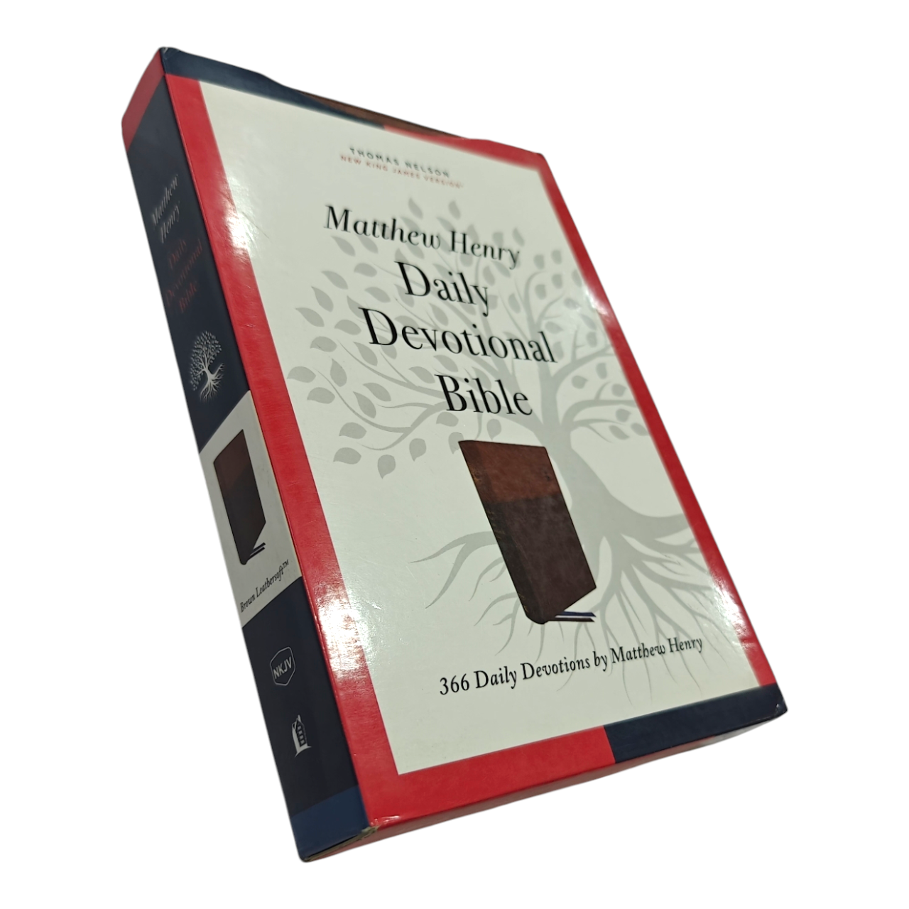 NKJV Matthew Henry Daily Devotional Bible - Brown Leathersoft (New King James Version)