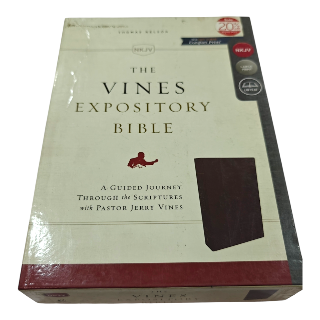 NKJV Vines Expository Bible Cloth Over Board Comfort Print