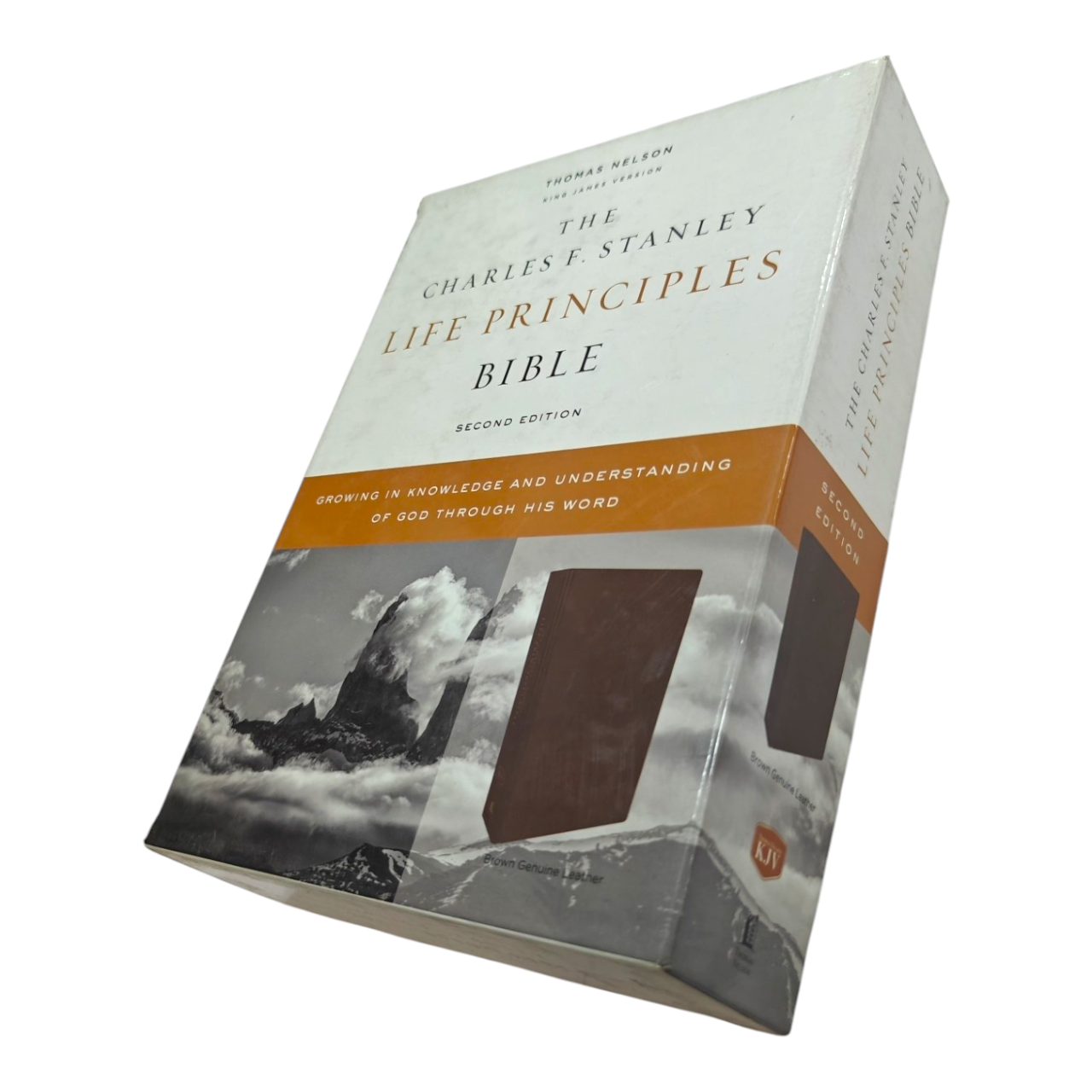 KJV Charles F. Stanley Life Principles Bible - Brown Genuine Leather (King James Version)
