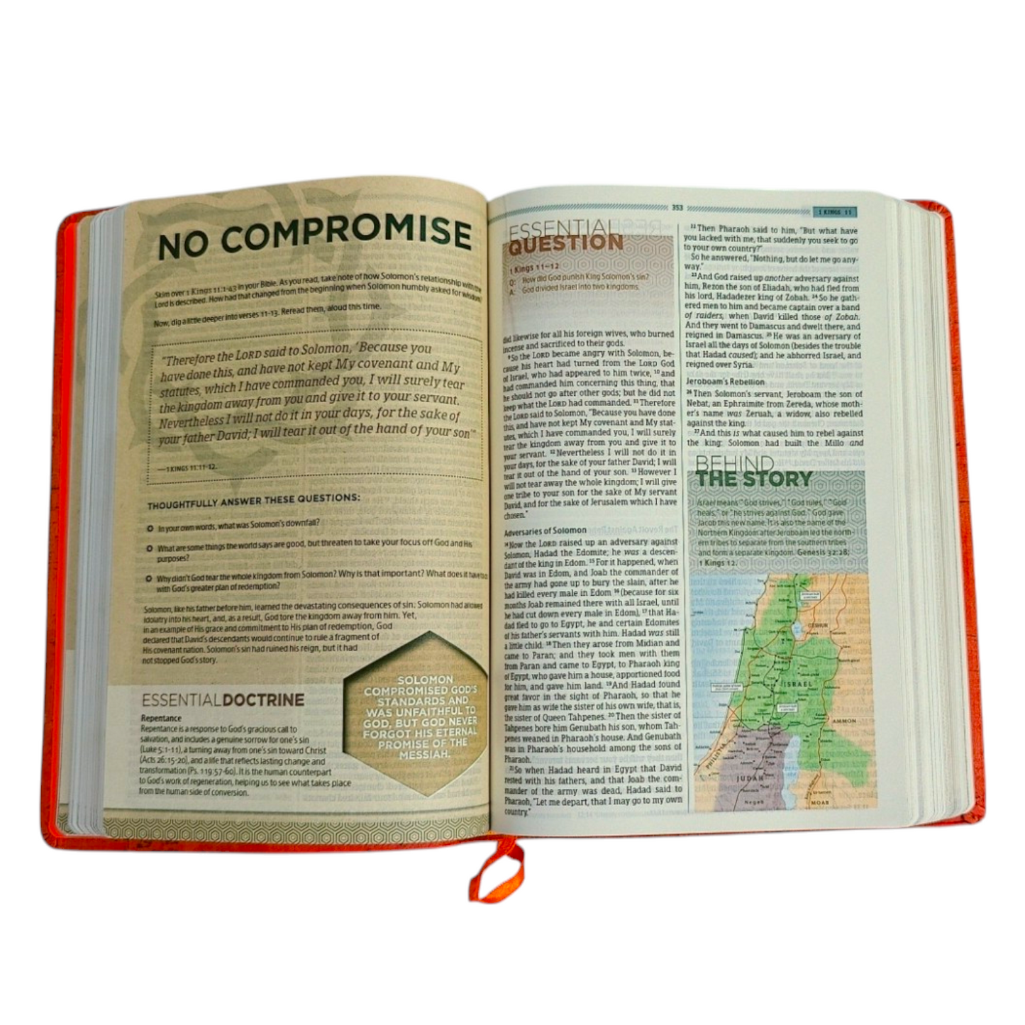 NKJV Essential Teen Study Bible – Orange Cork LeatherTouch