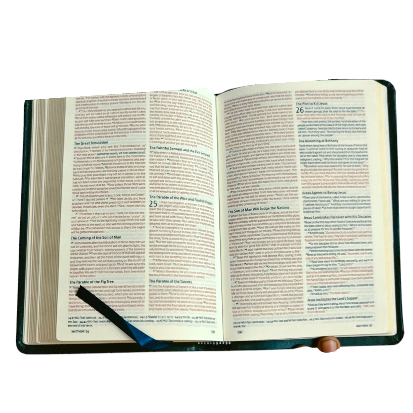 Holman NKJV Compact Bible, Value Edition – Navy LeatherTouch