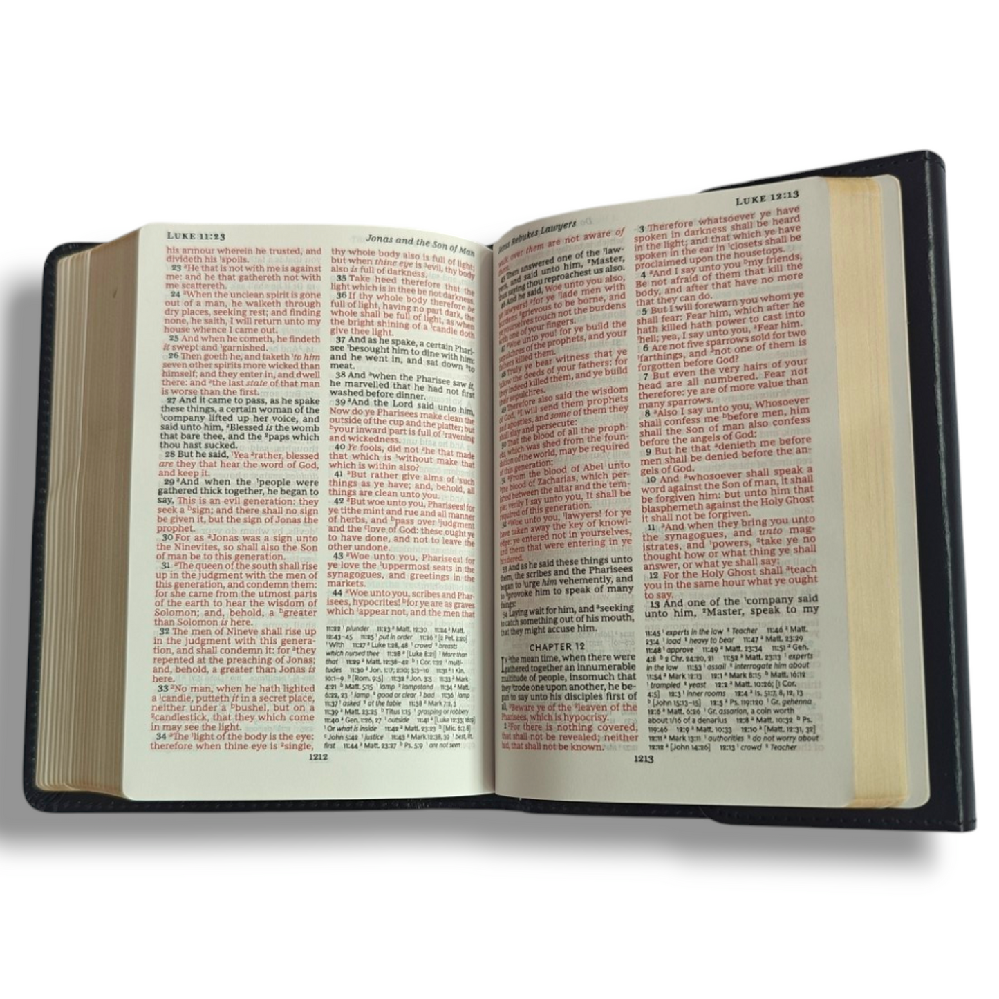 KJV Compact Reference Bible, Comfort Print – Black Leatherflex with Snap Closure (Thomas Nelson)