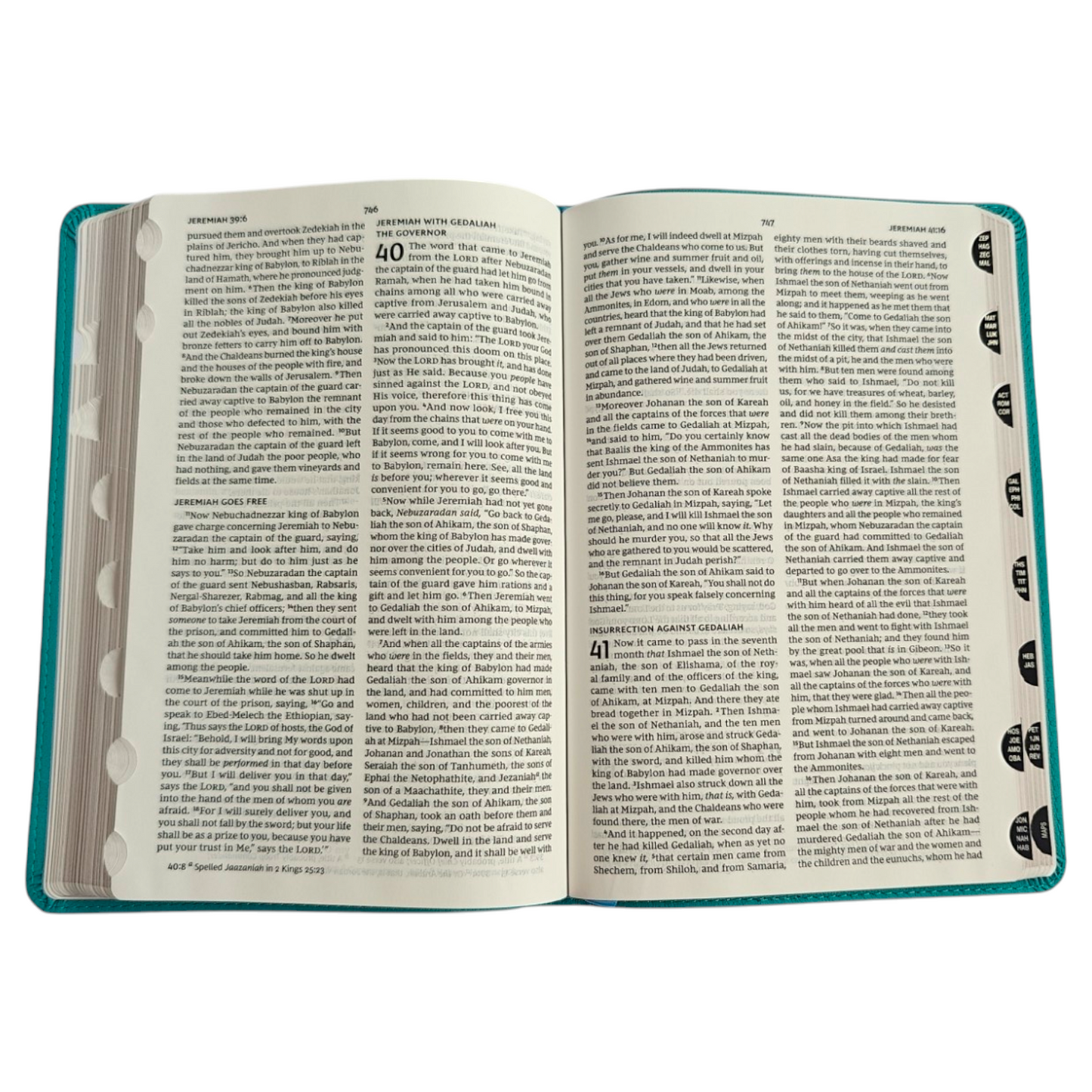 NKJV Verse Art Thinline Bible – Teal Leathersoft, Exodus 15:2 (Thomas Nelson)