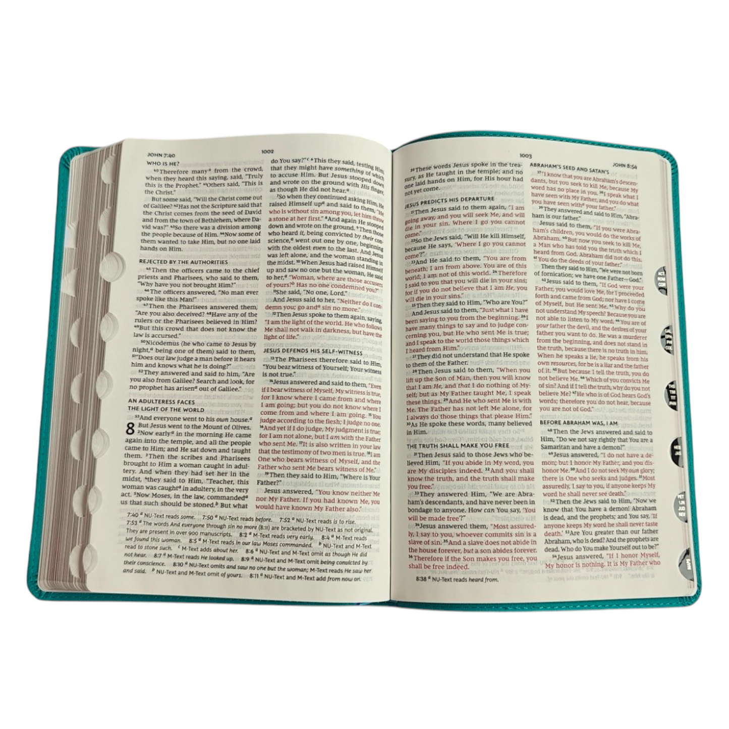 NKJV Verse Art Thinline Bible – Teal Leathersoft, Exodus 15:2 (Thomas Nelson)