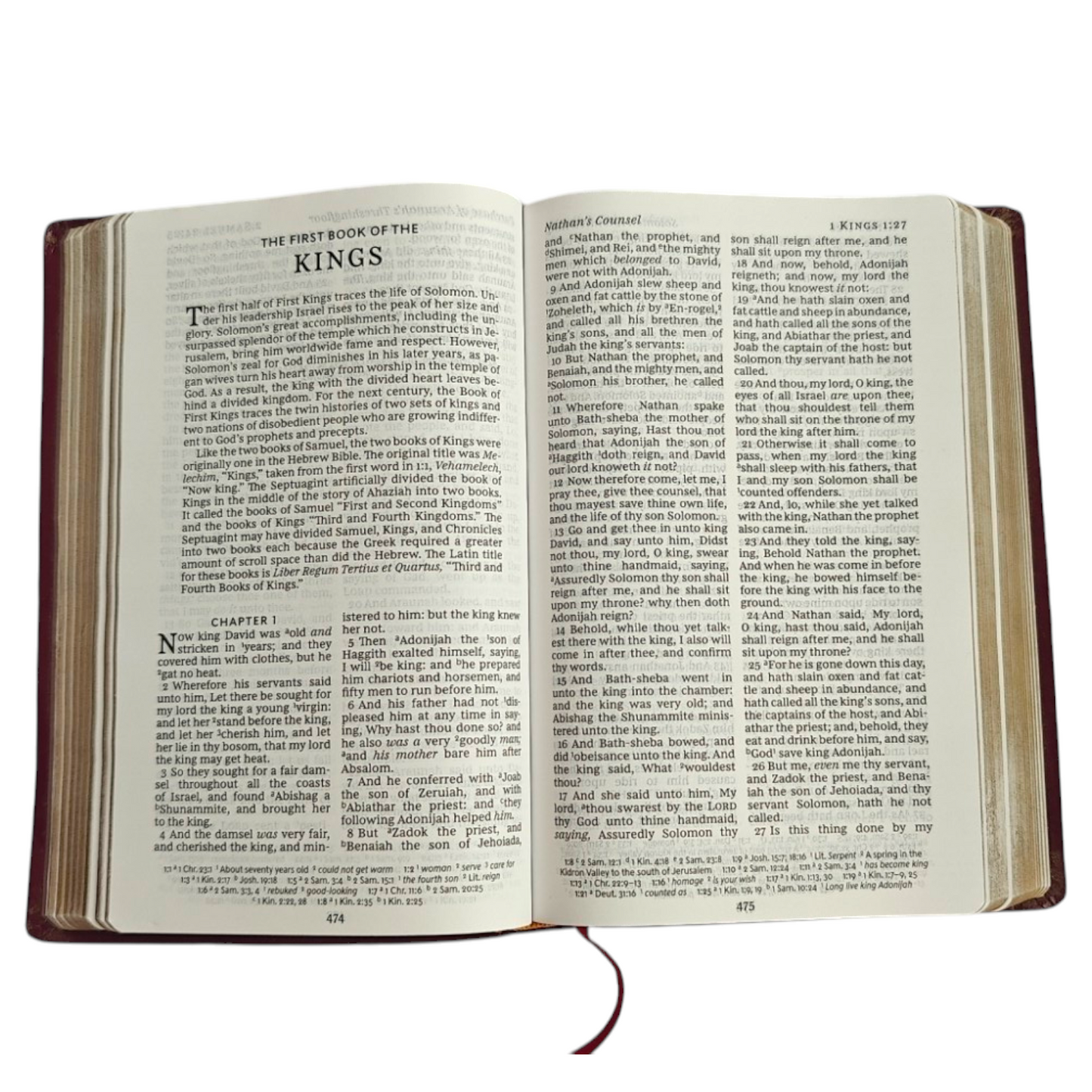 KJV Personal Size Giant Print Reference Bible, Comfort Print – Burgundy Leatherflex (Thomas Nelson, Lay Flat)