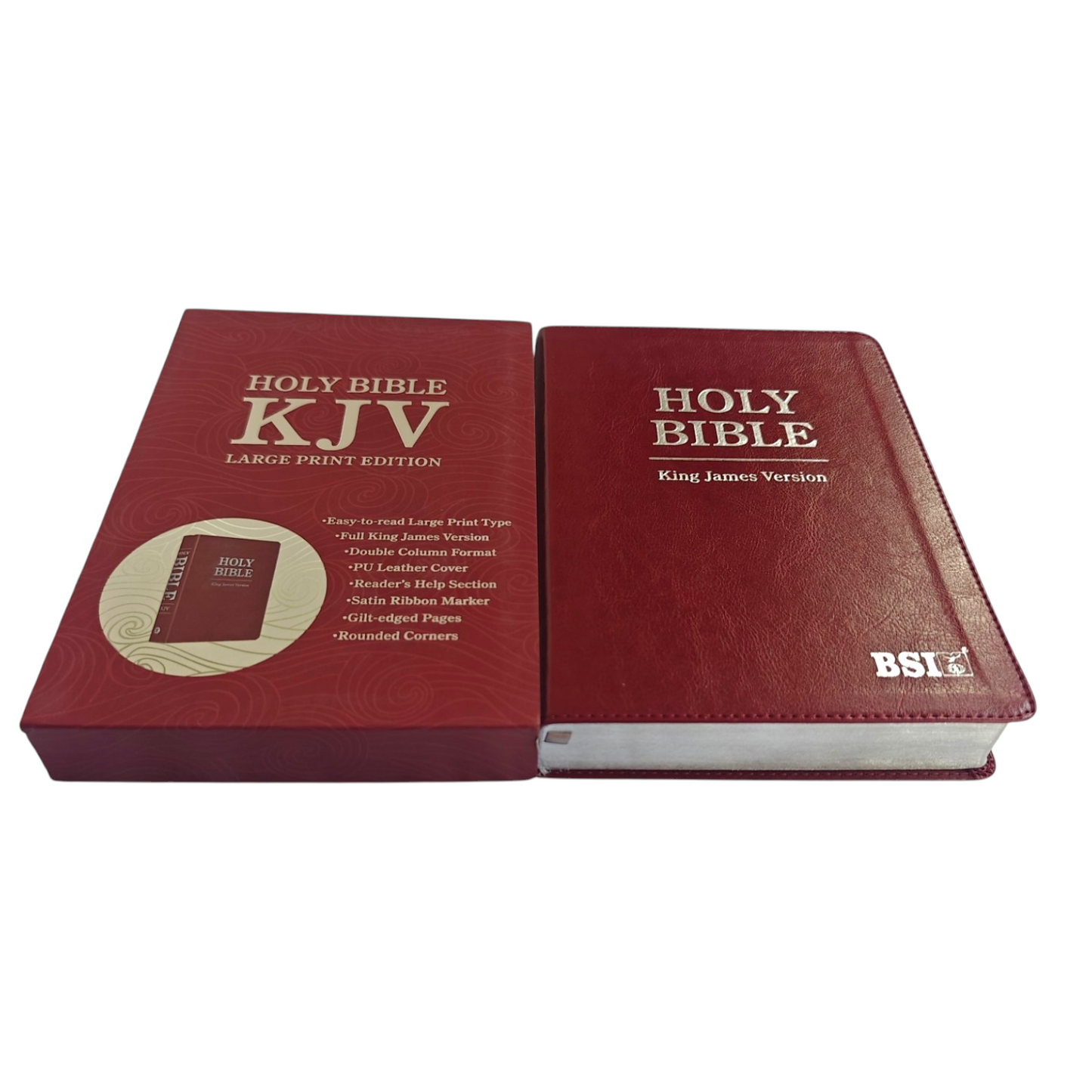 KJV Holy Bible, Large Print Edition – Burgundy PU Leather (Scandinavia Publishing House, 2024)