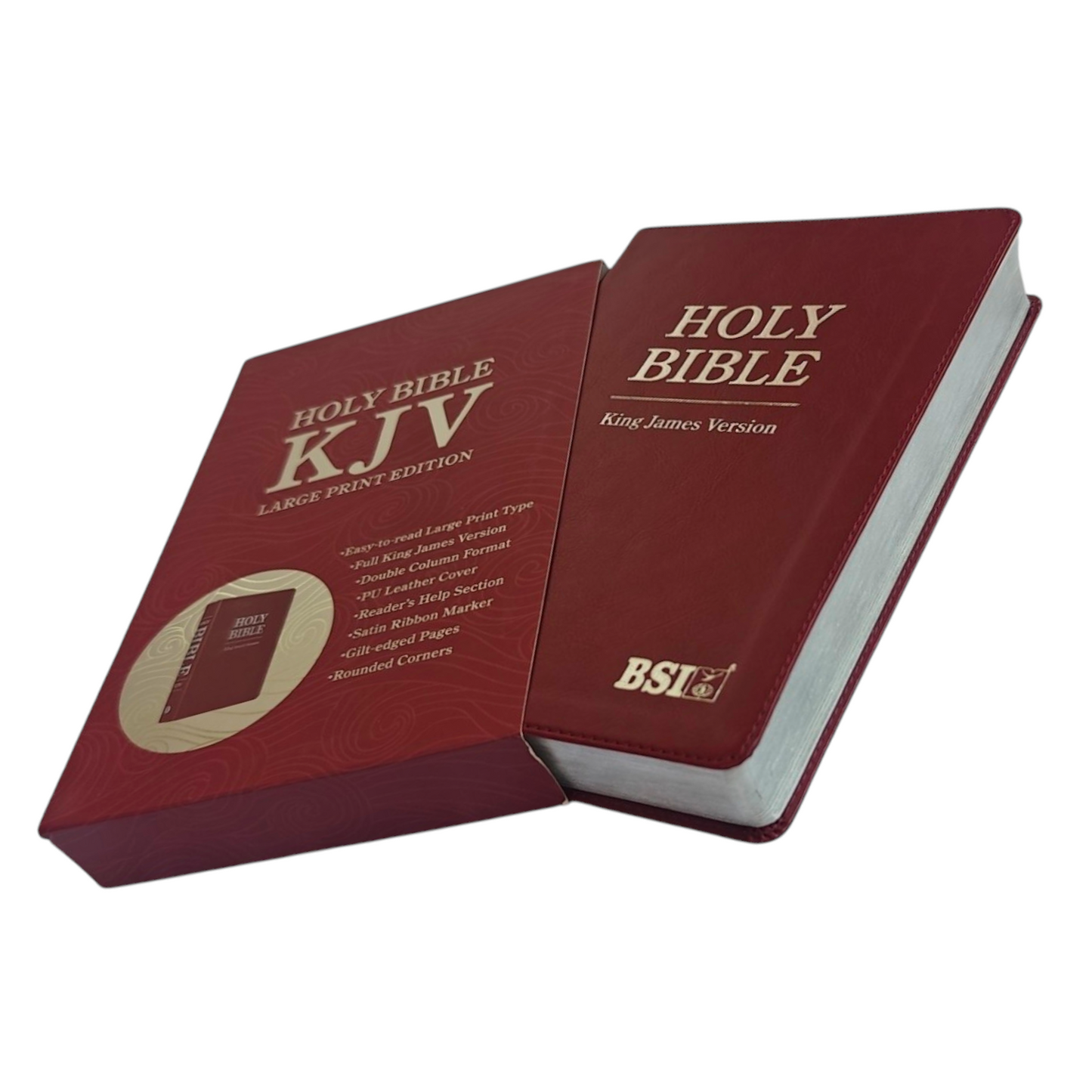 KJV Holy Bible, Large Print Edition – Burgundy PU Leather (Scandinavia Publishing House, 2024)