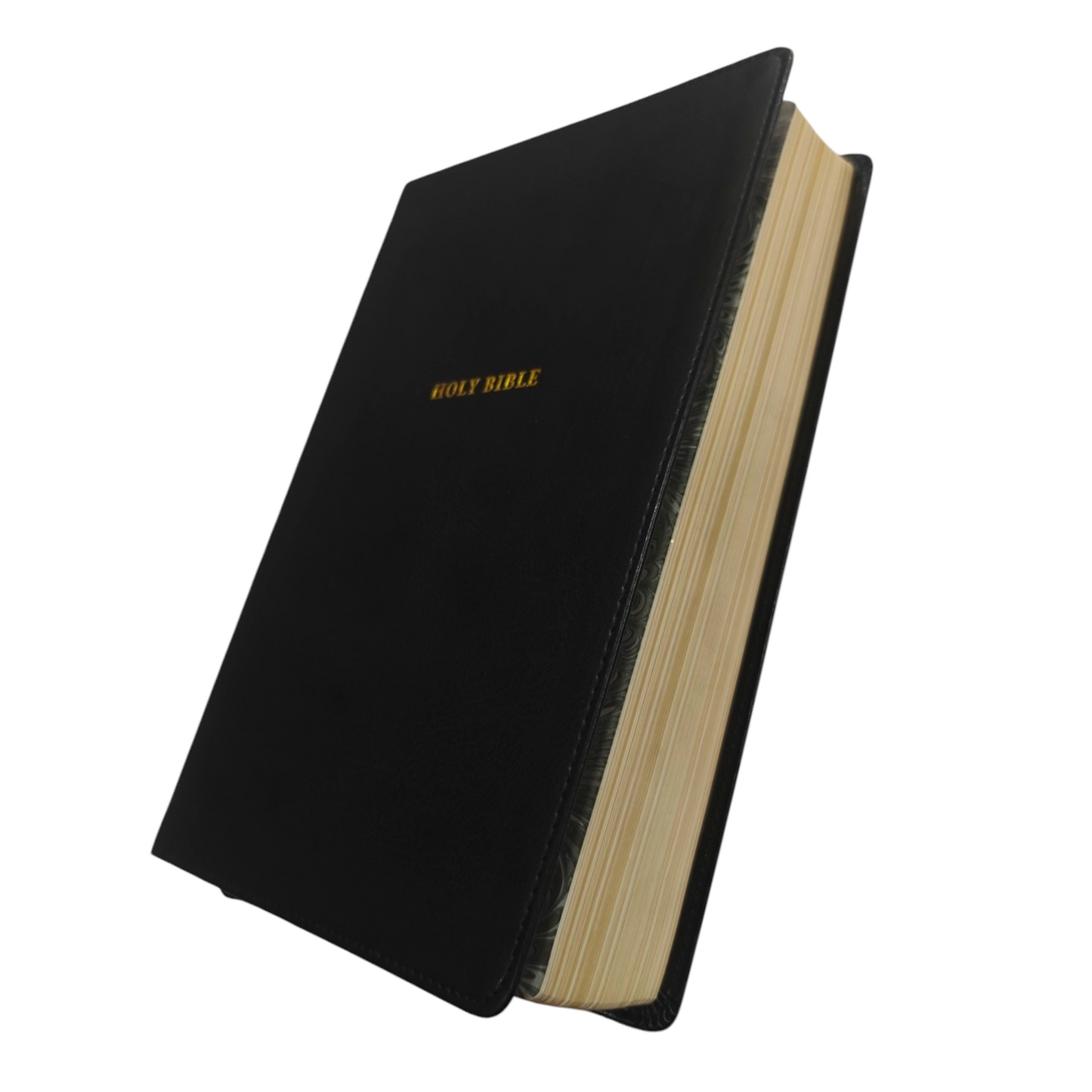 NKJV, Reference Bible, Center-Column Giant Print, Leathersoft, Black, Red Letter Edition, Thumb Indexed, Comfort Print: Holy Bible, New King James Version