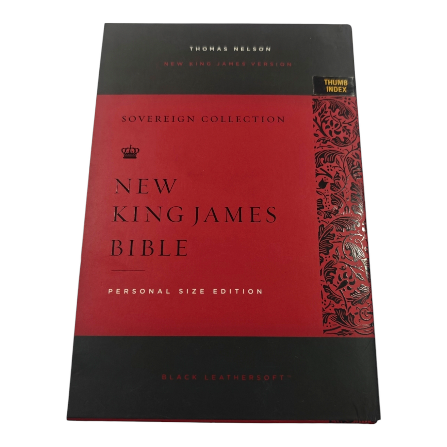 NKJV, Personal Size Reference Bible, Sovereign Collection, Leathersoft, Black, Red Letter, Comfort Print: Holy Bible, New King James Version