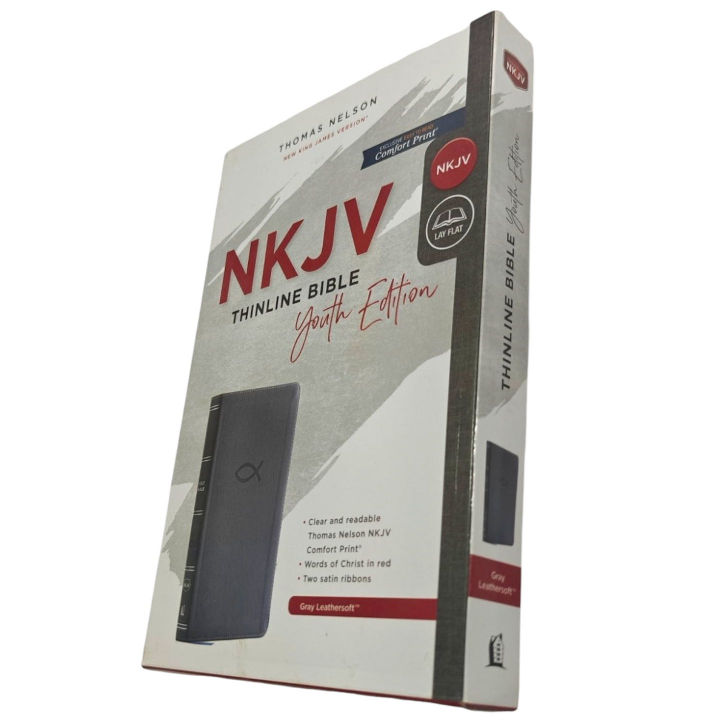 NKJV Thinline Bible Leathersoft Black Red Letter Edition Comfort Print