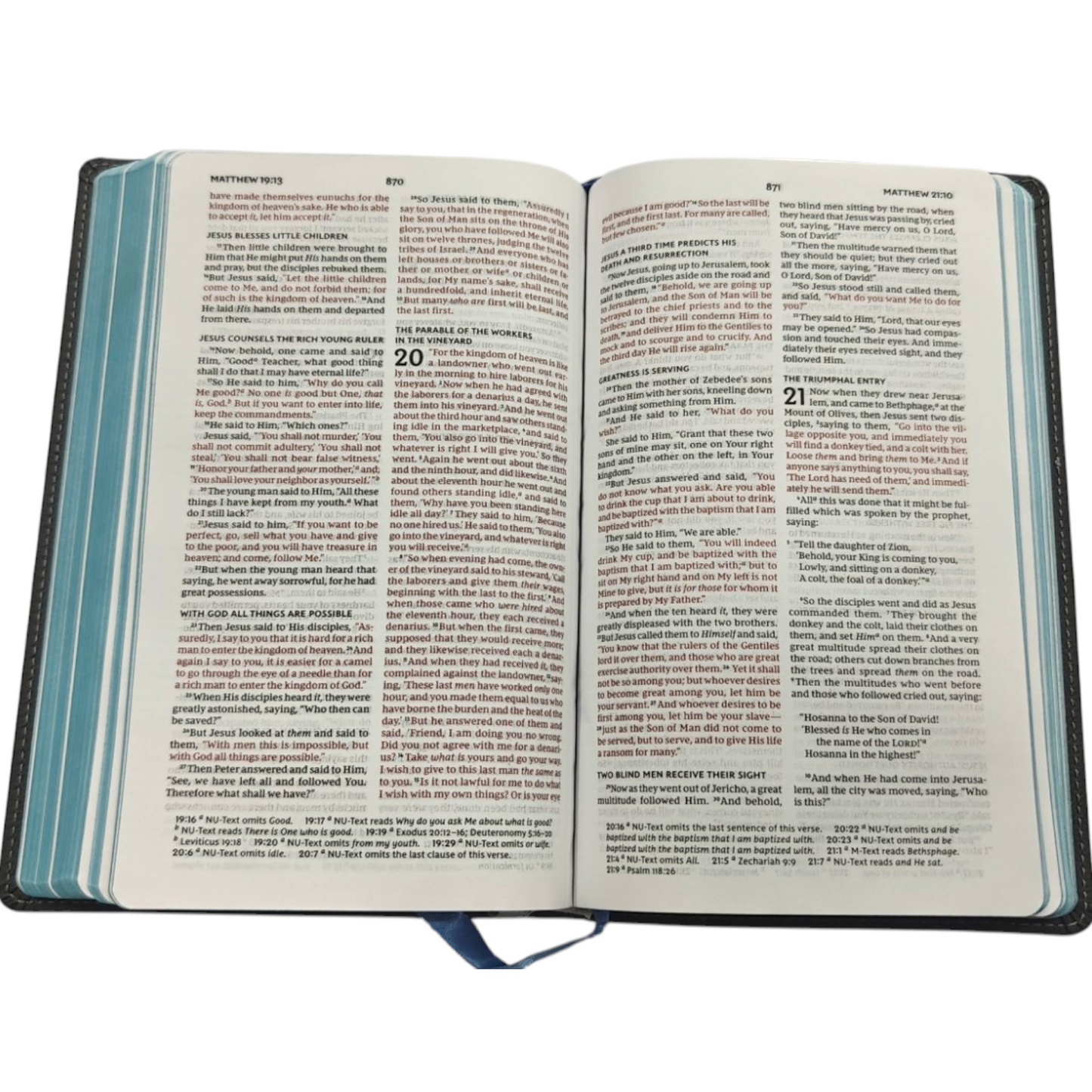NKJV Thinline Bible Leathersoft Black Red Letter Edition Comfort Print