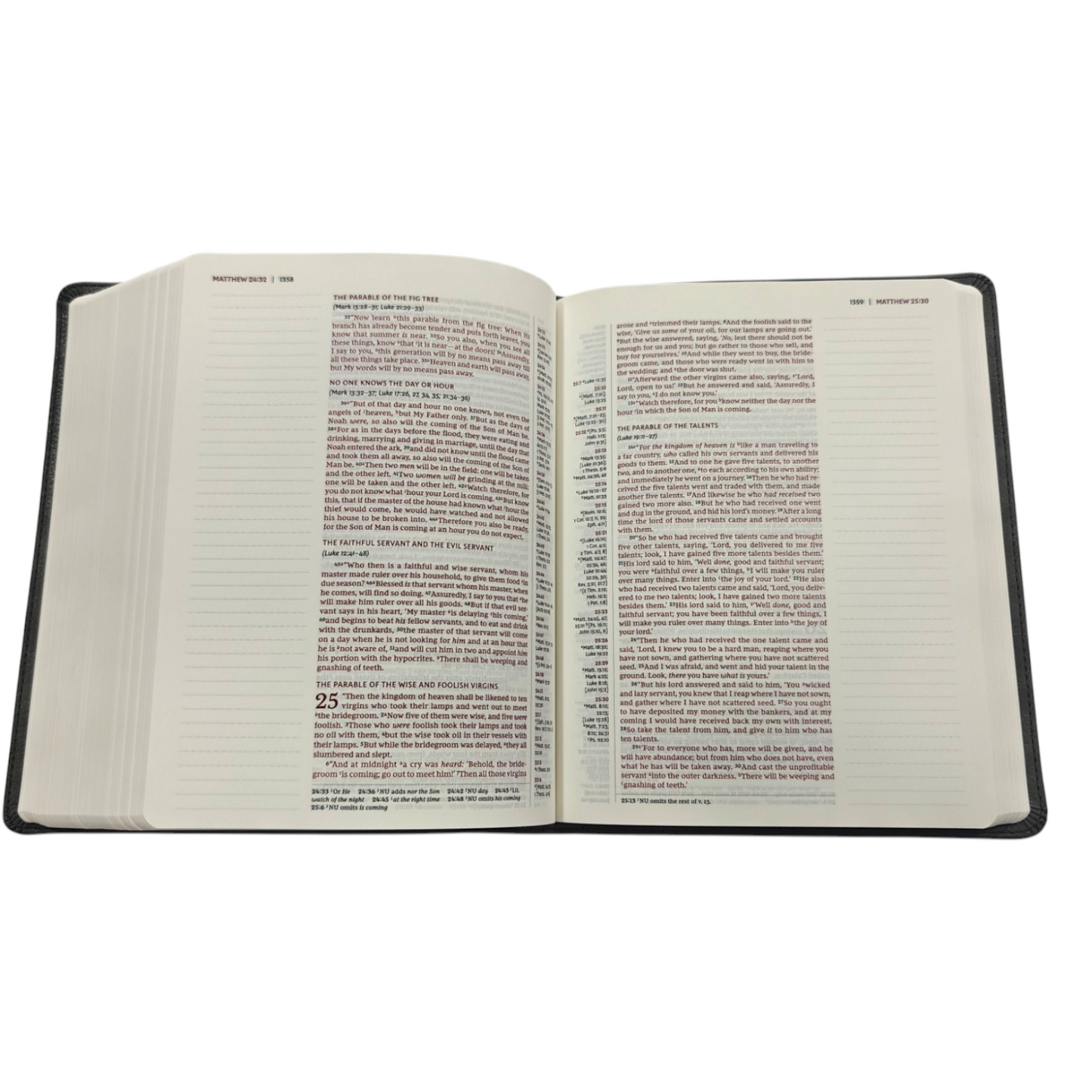 NKJV Journal Reference Edition Bible Verse Art Cover Collection Leathersoft Gray Red Letter Comfort Print