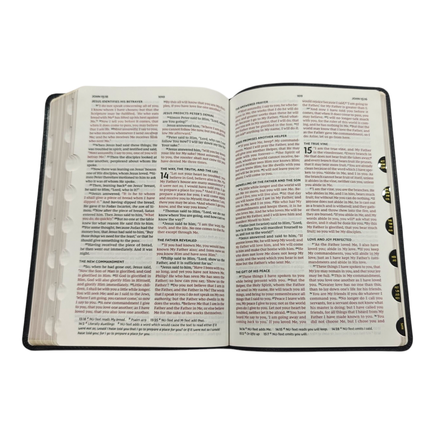 NKJV Thinline Reference Bible, Leather-Look, Black, Red Letter Edition, Comfort Print