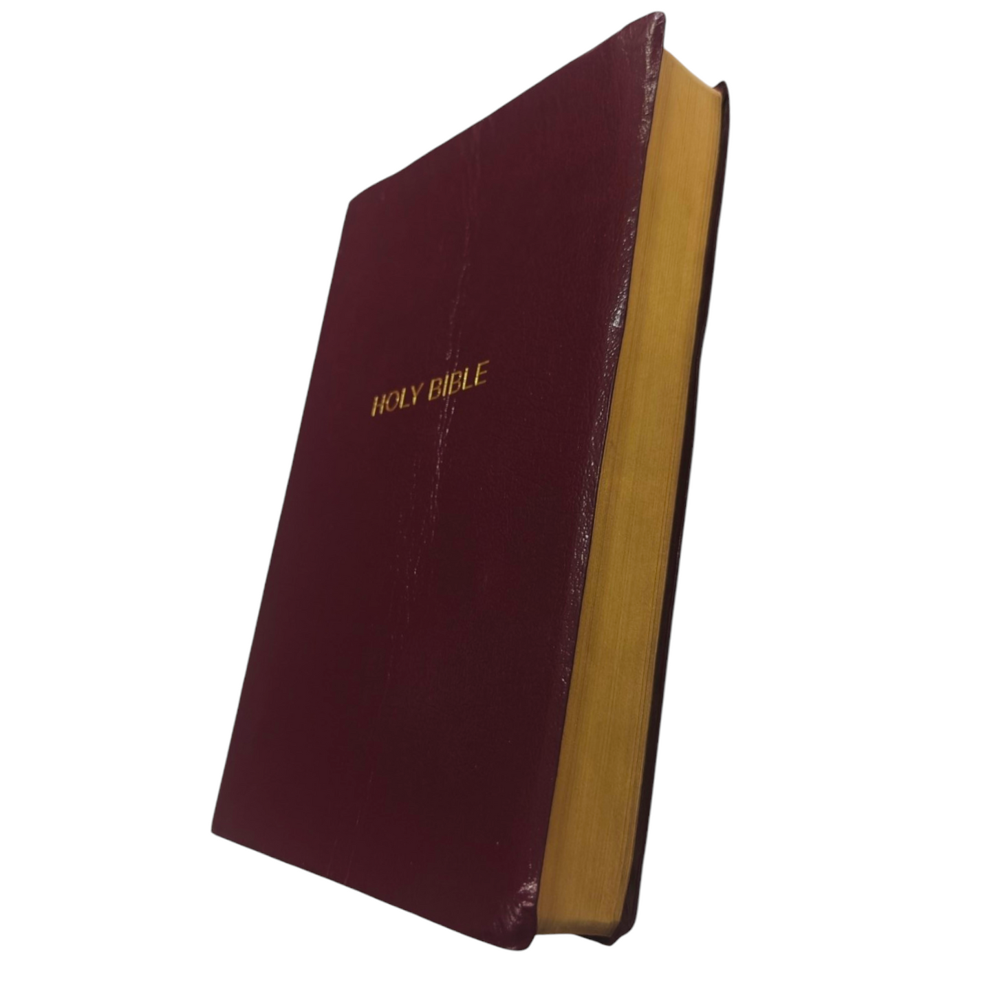 NKJV, Reference Bible, Center-Column Giant Print, Leather-Look, Burgundy, Red Letter Edition, Comfort Print