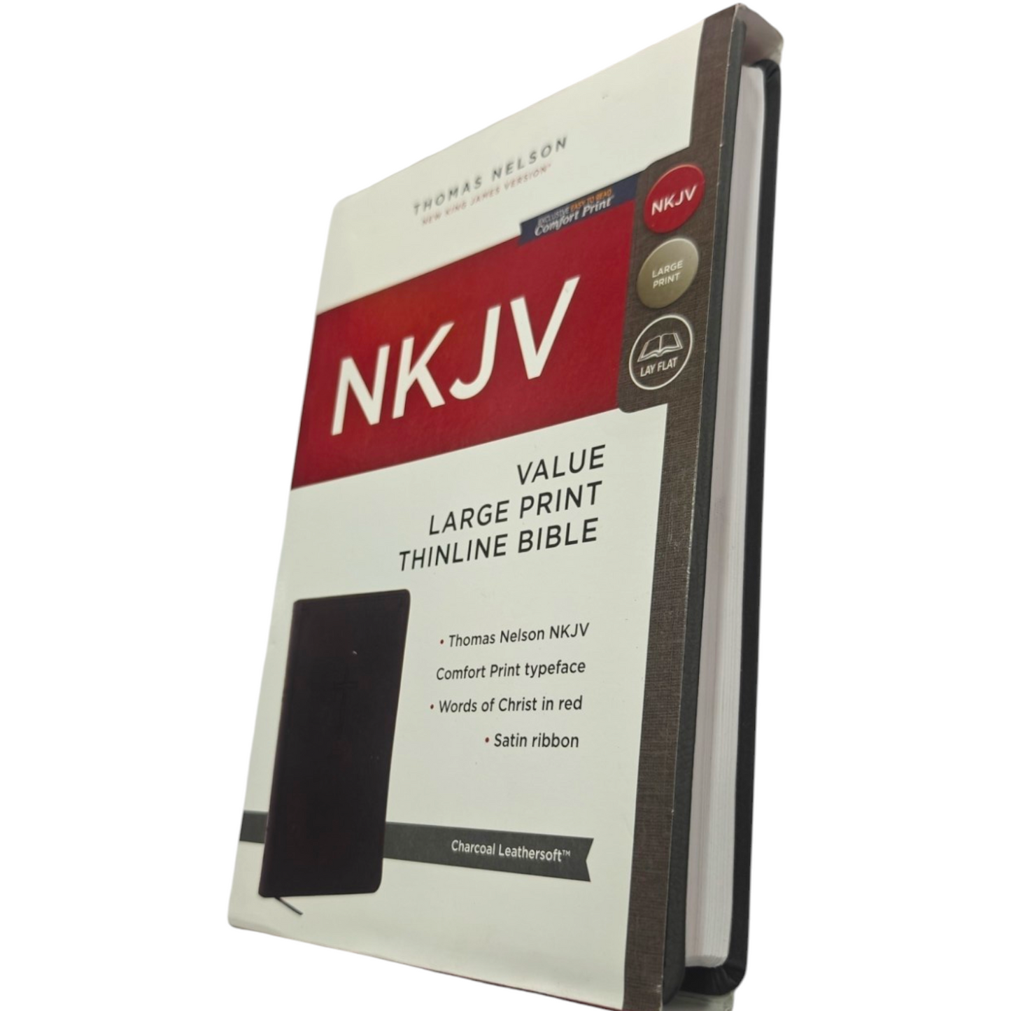 NKJV Value Thinline Bible Large Print Imitation Leather Black Red Letter Edition