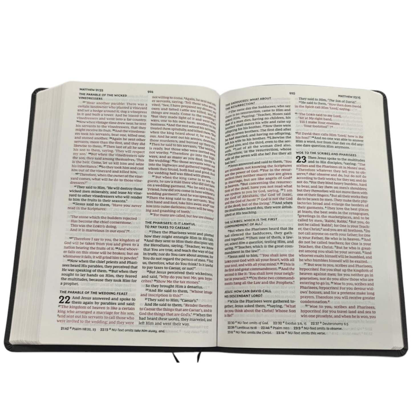 NKJV Value Thinline Bible Large Print Imitation Leather Black Red Letter Edition