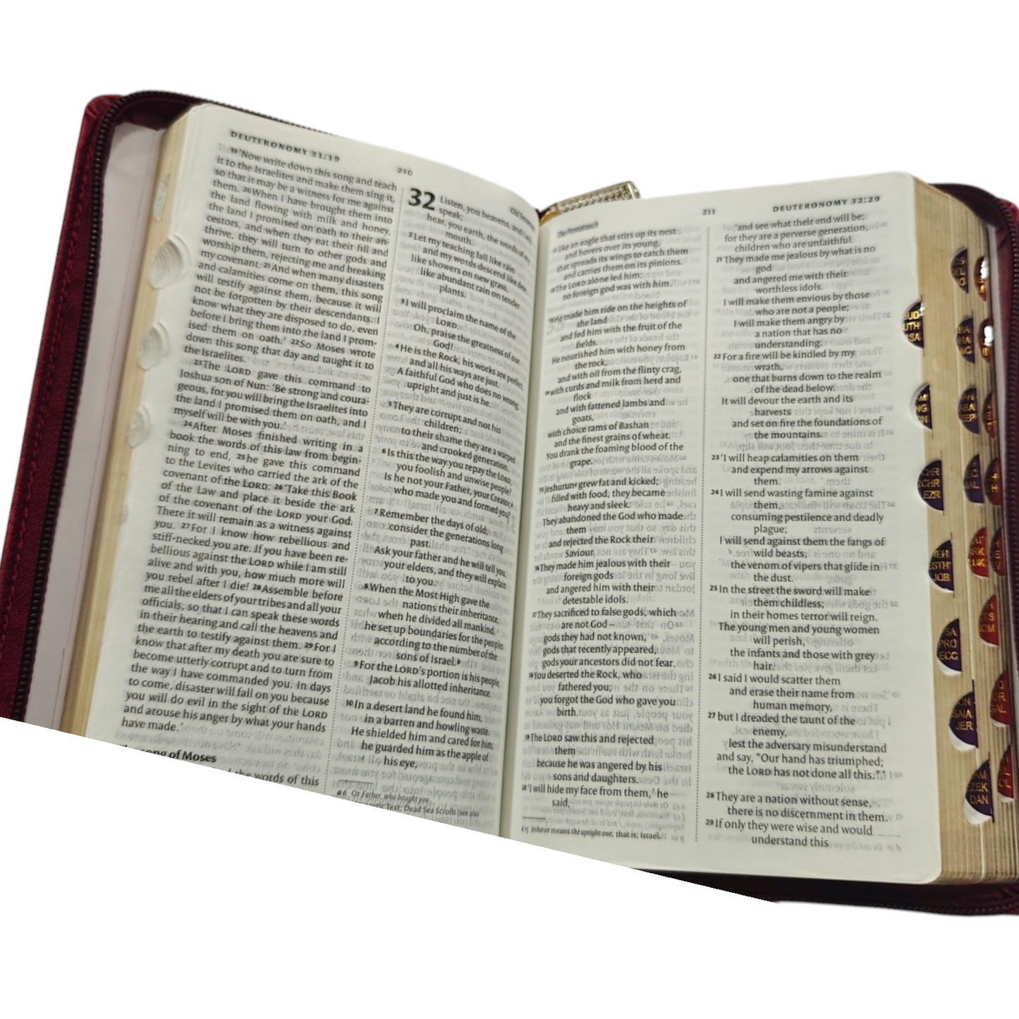 NIV Red Letter Index Bible – Brown Cover