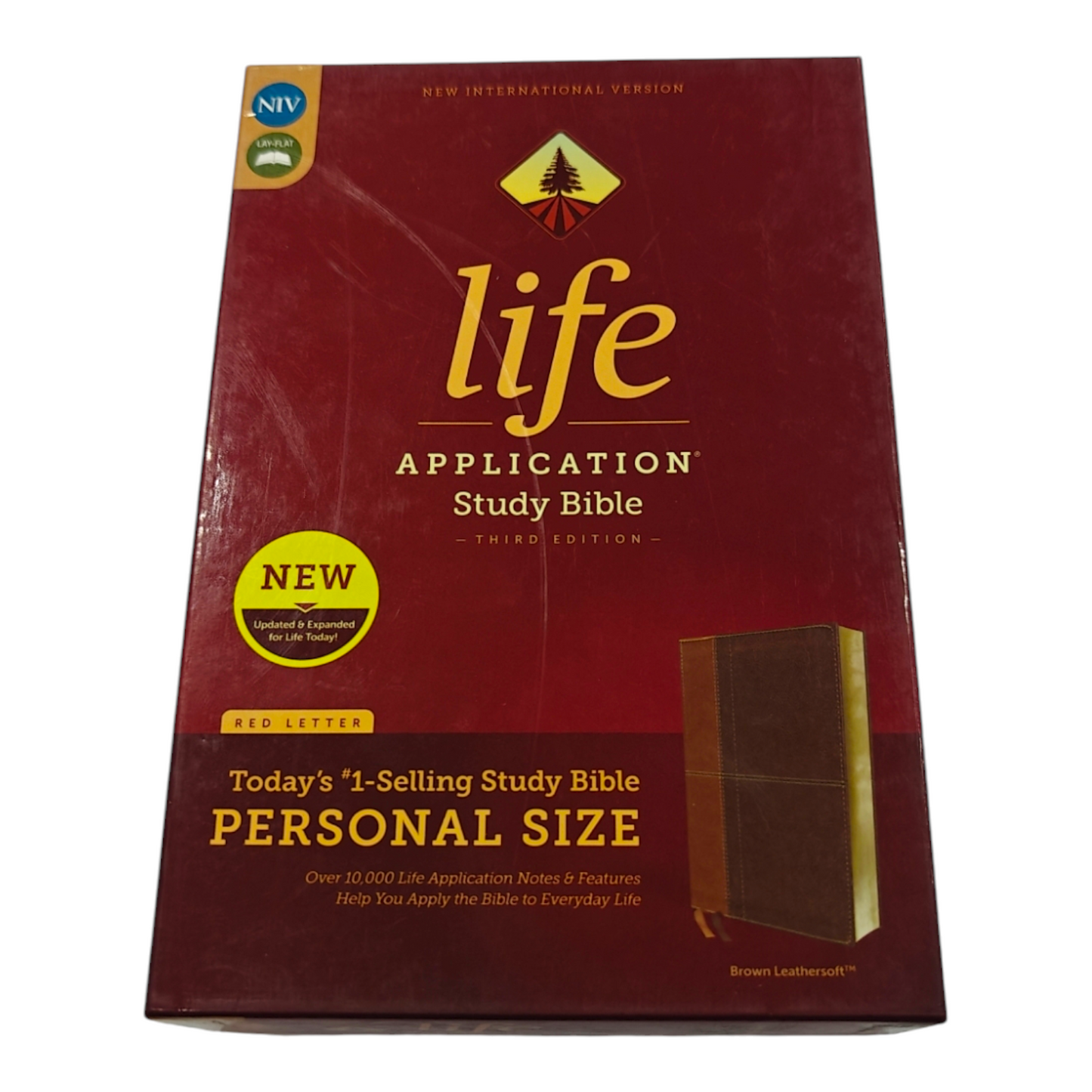 NIV Life Application Study Bible: Brown Leathersoft