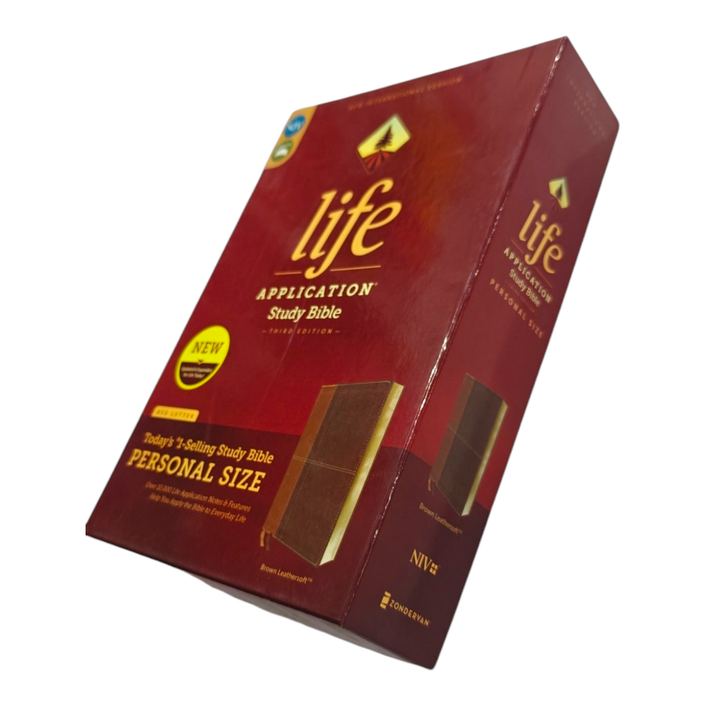 NIV Life Application Study Bible: Brown Leathersoft