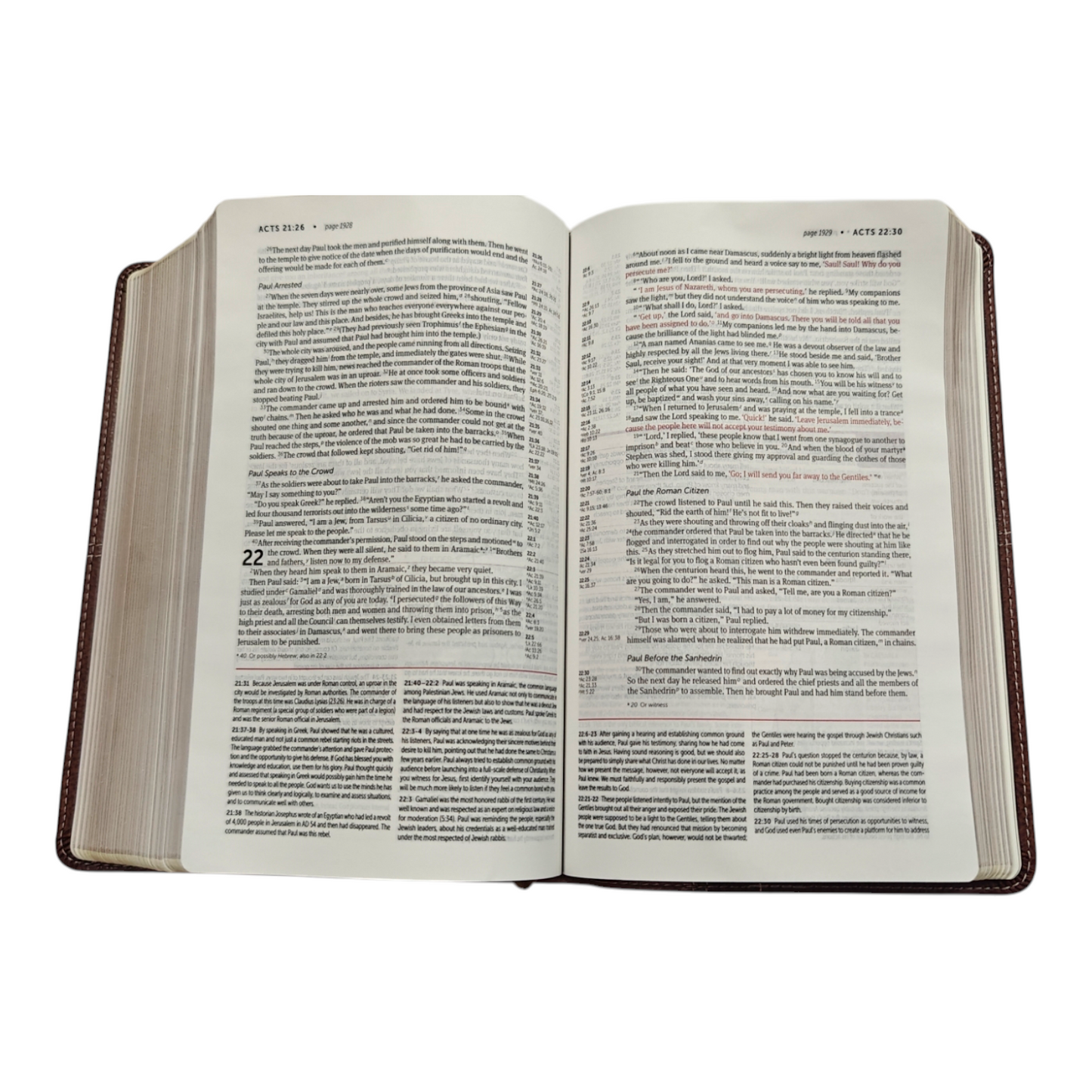 NIV Life Application Study Bible: Brown Leathersoft