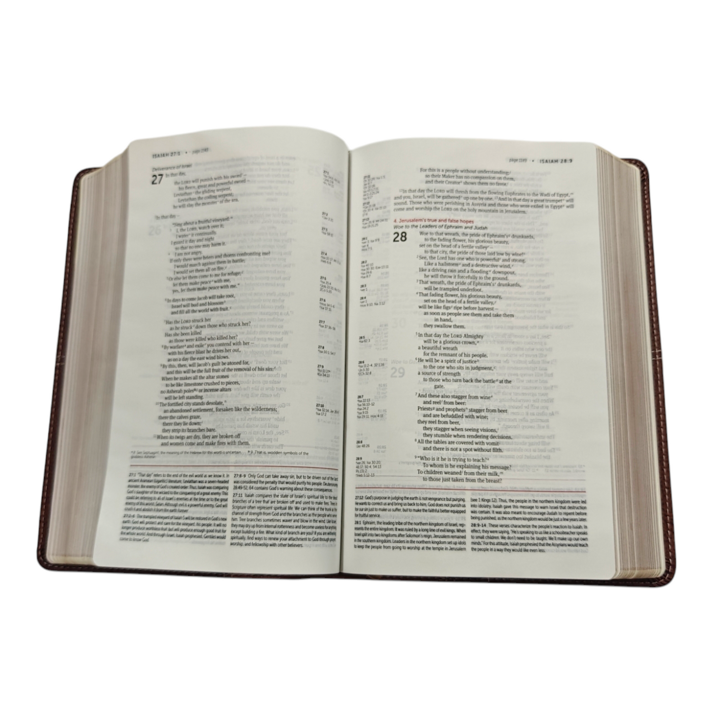 NIV Life Application Study Bible: Brown Leathersoft