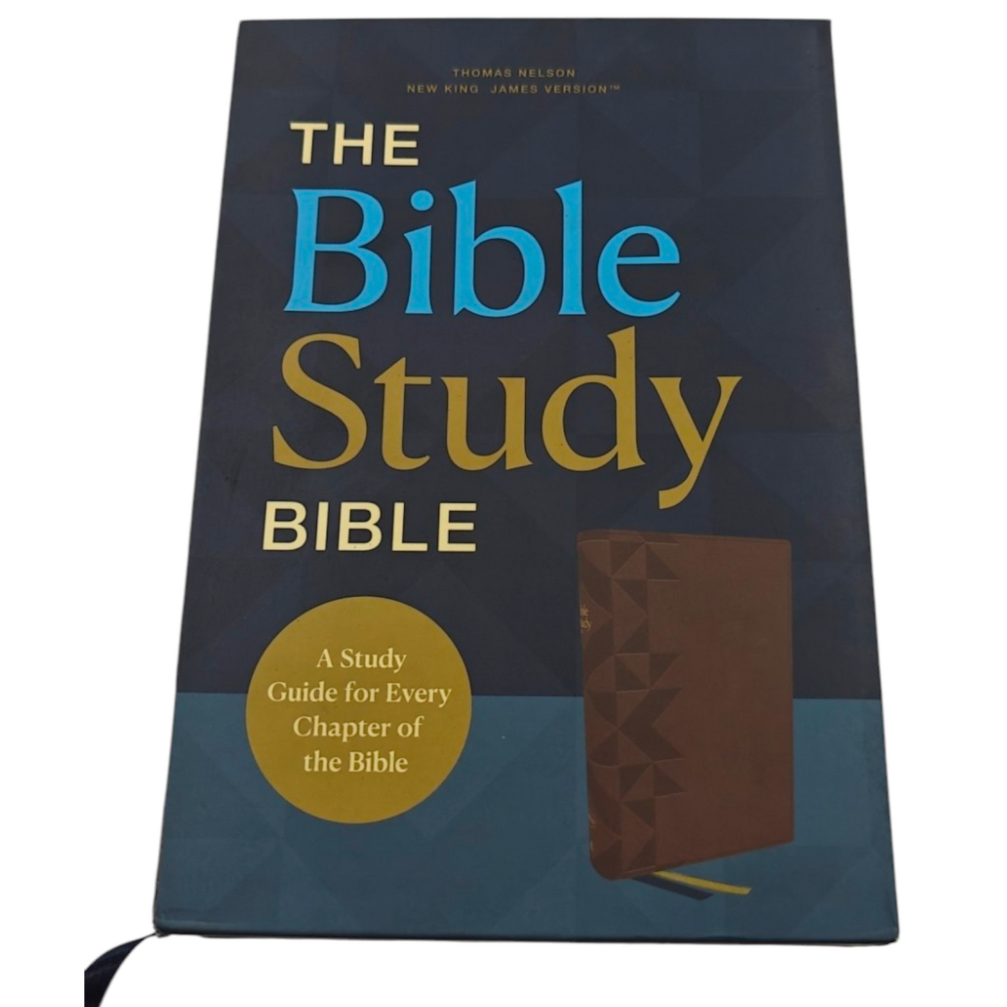 NKJV, The Bible Study Bible, Leathersoft, Brown, Comfort Print: A Study Guide for Every Chapter of the Bible