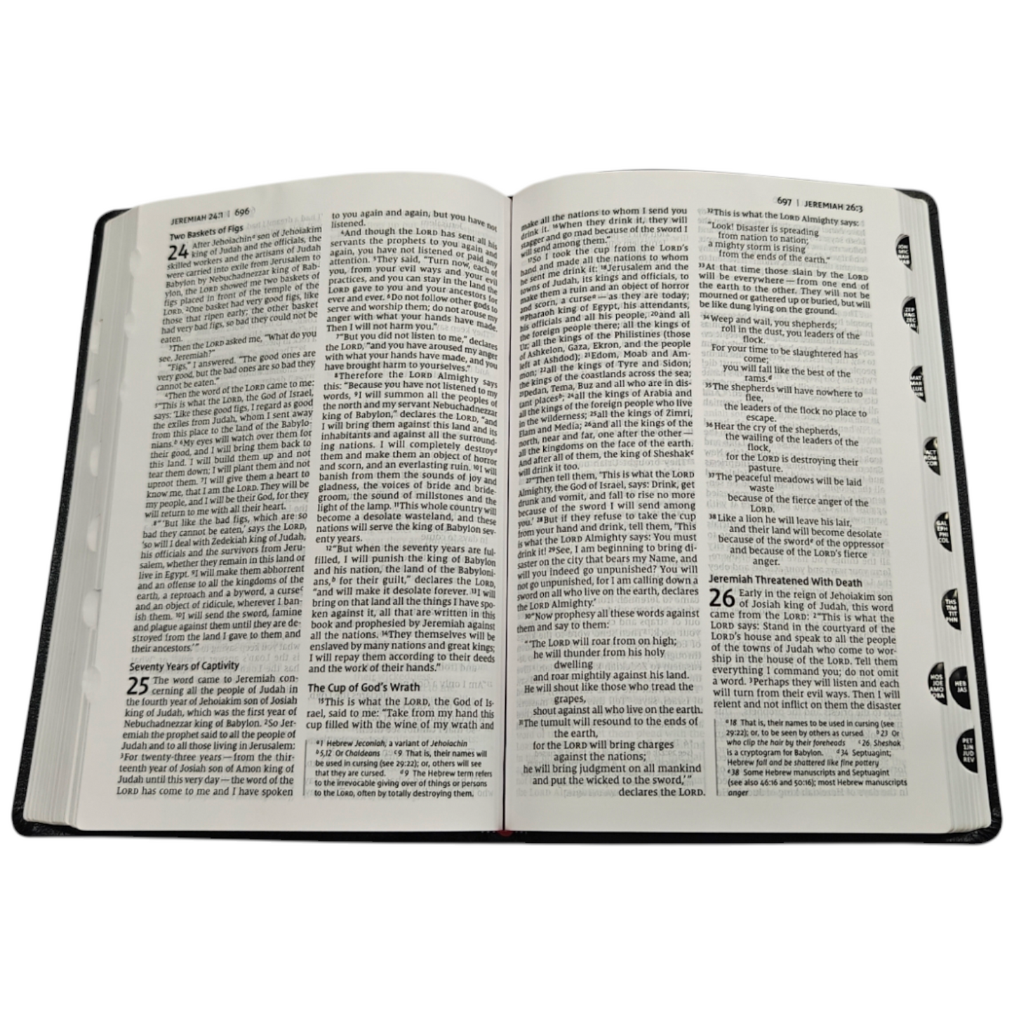 NIV, Thinline Bible, Bonded Leather, Black, Indexed, Red Letter Edition