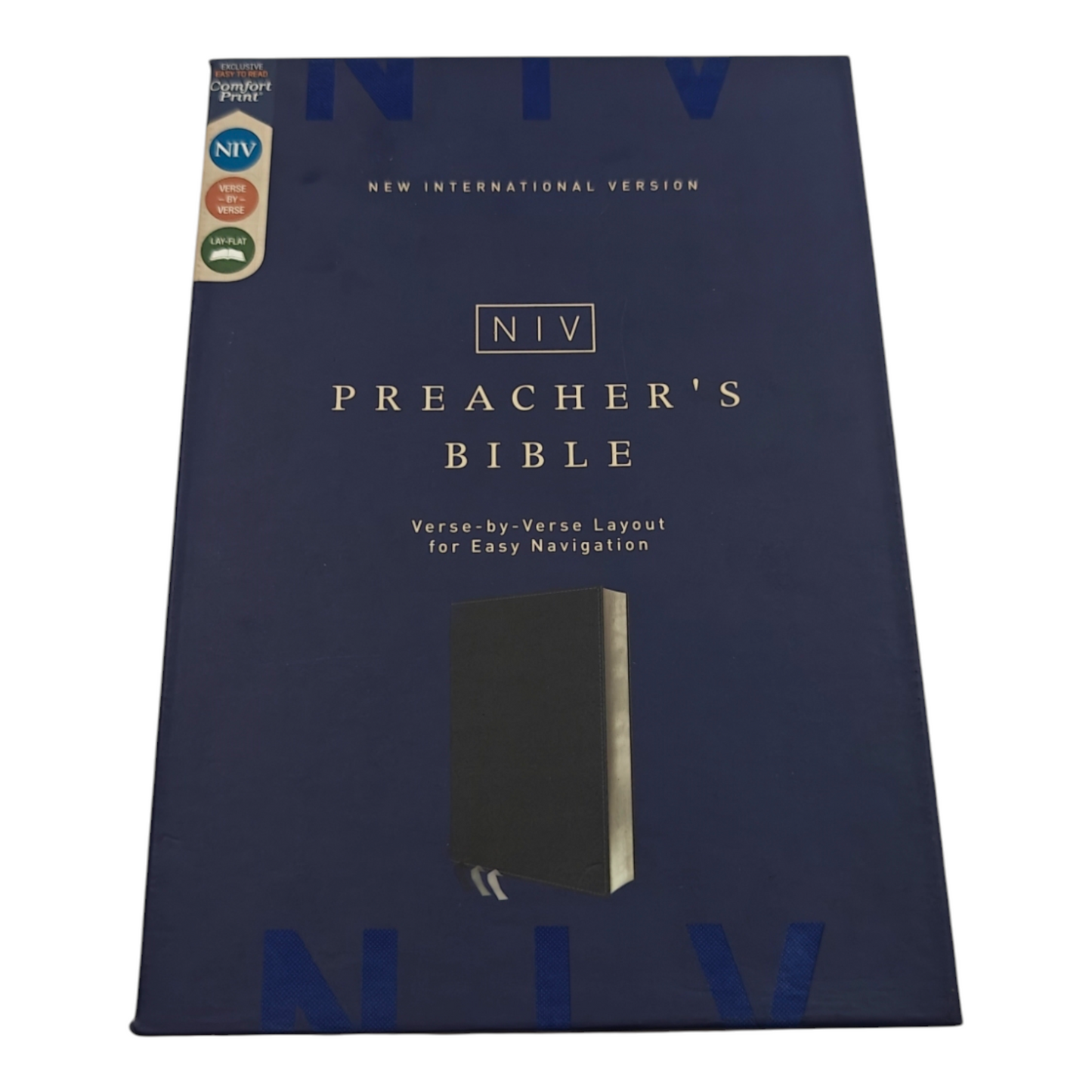 NIV, Preacher's Bible, Verse-By-Verse Format, Leathersoft, Black, Comfort Print