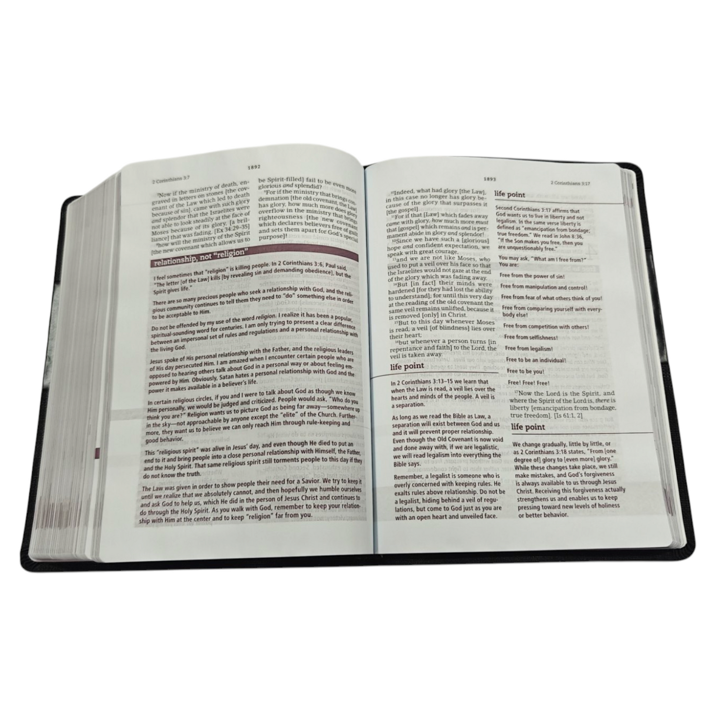 The Everyday Life Bible Large Print Black Leatherluxe: The Power of God's Word for Everyday Living - Leather