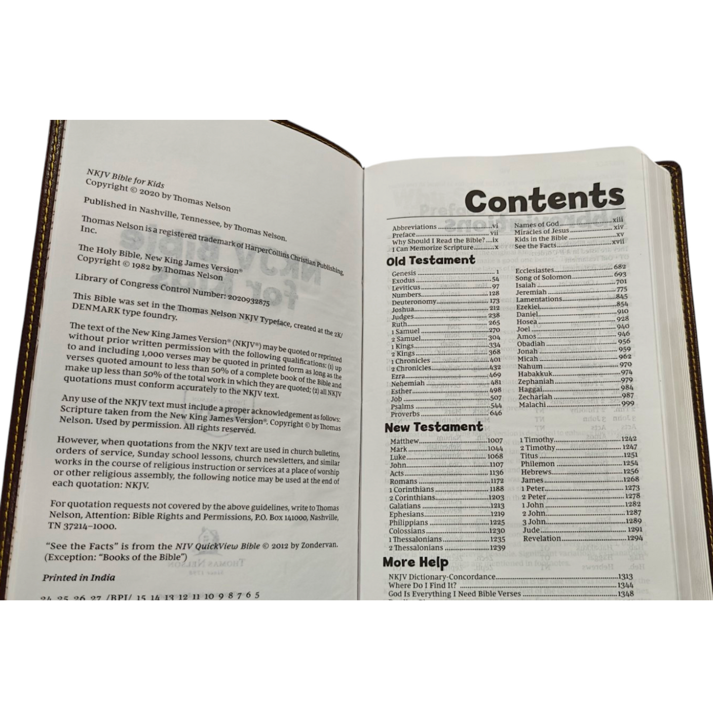 NKJV Holy Bible for Kids Leathersoft Brown Comfort Print