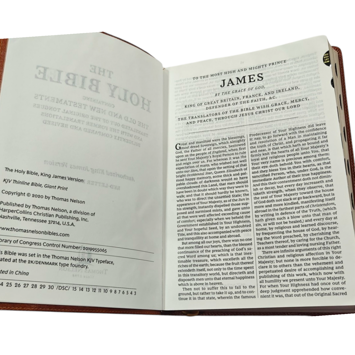 KJV Giant Print Thinline Bible Vintage Series Leathersoft Tan Red Letter Comfort Print