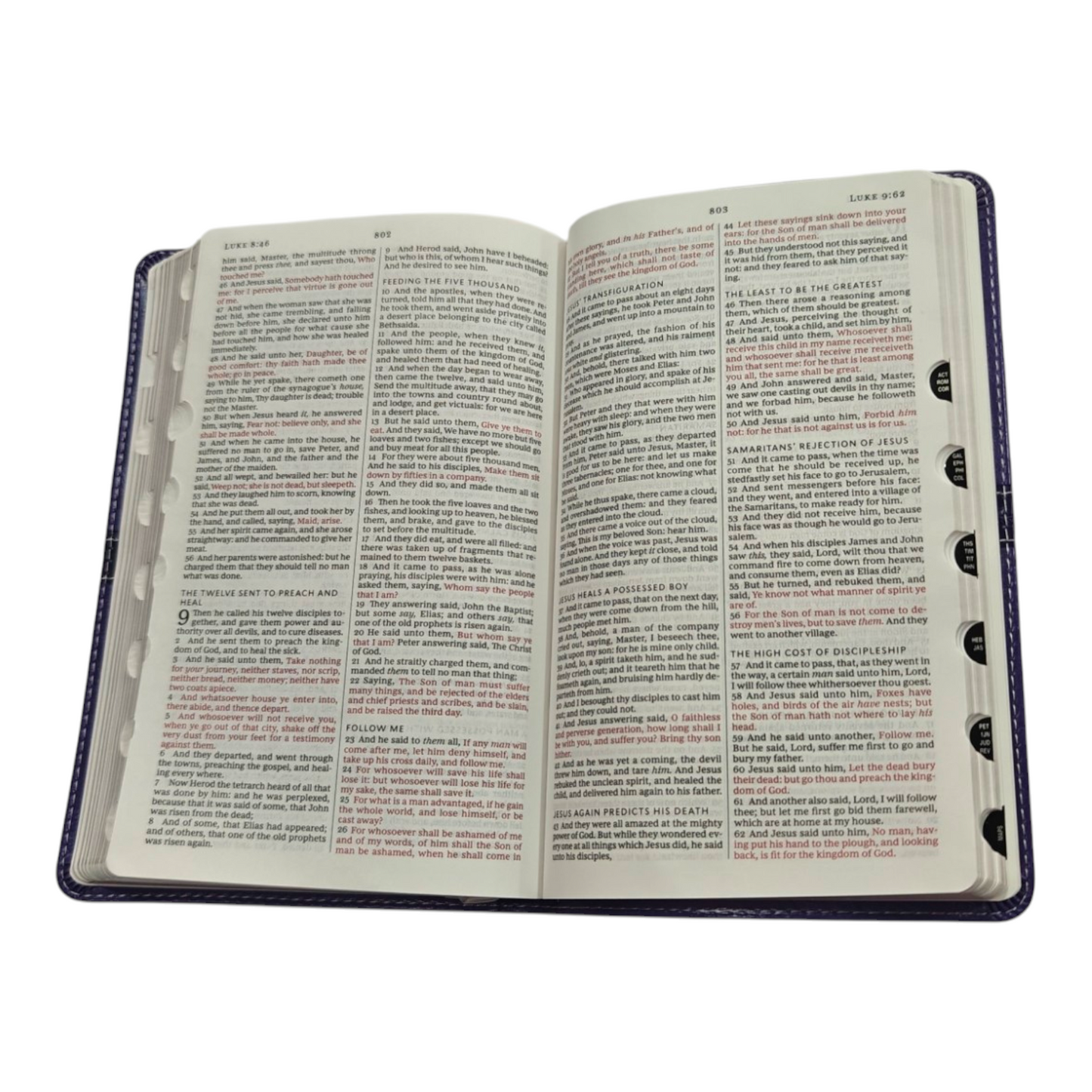 KJV Holy Bible Large Print Thinline Black Leathersoft Red Letter Comfort Print King James Version